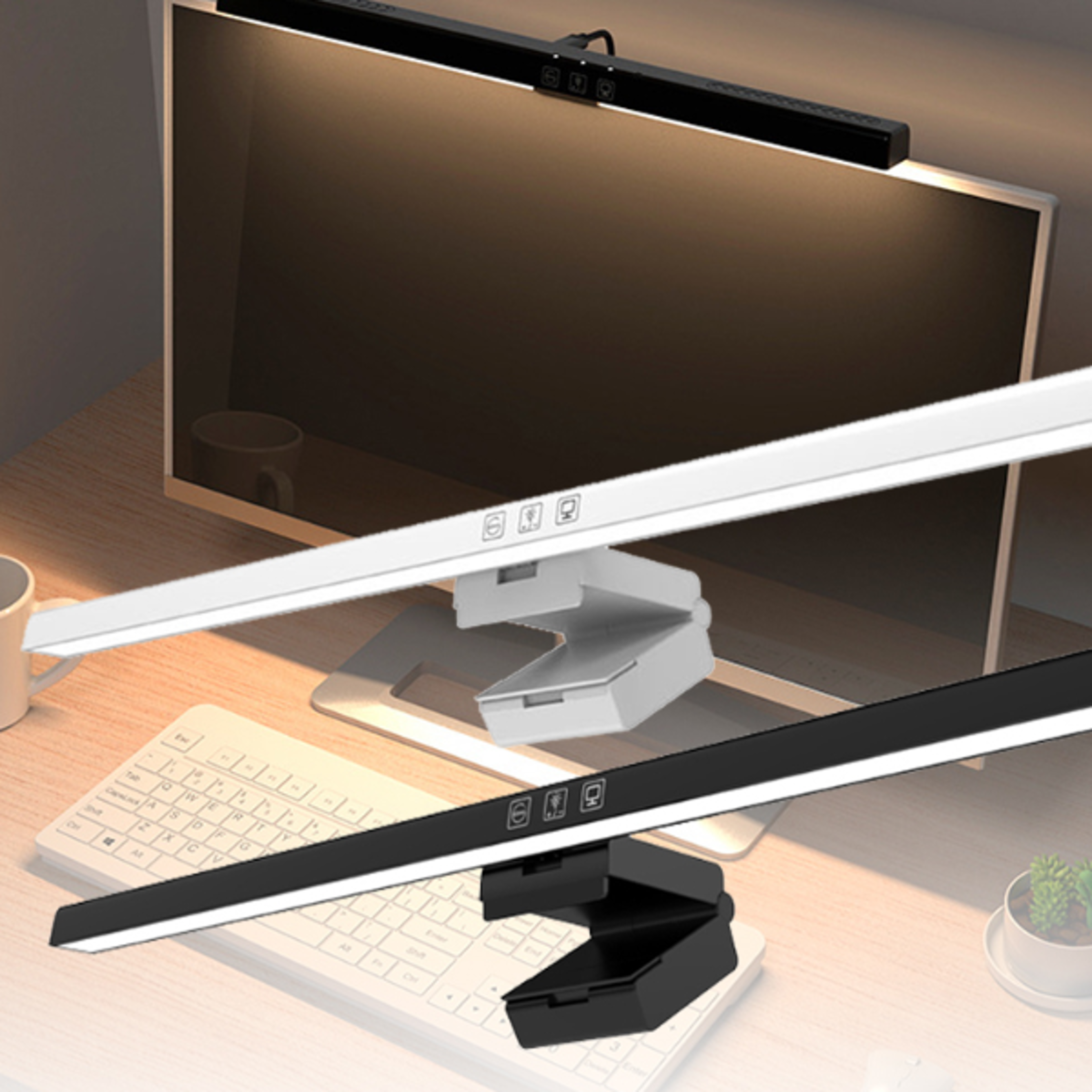 luma glow monitor light bar usb computer monitor lamp with stepless dimming for work, study & gaming