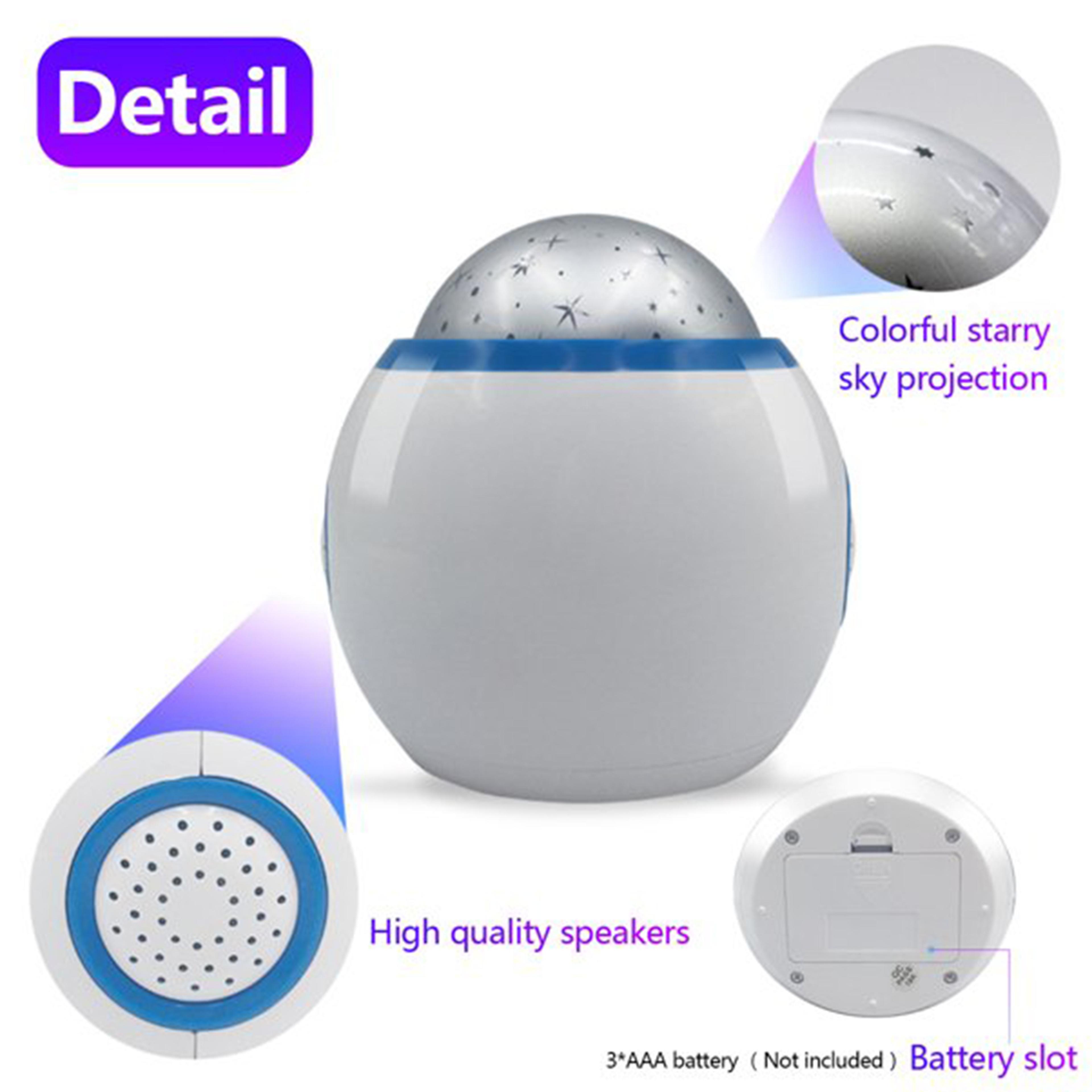 Dream Glow Star Projector Alarm Clock With Music LED Kids Night Light  Digital Bedside Clock 2