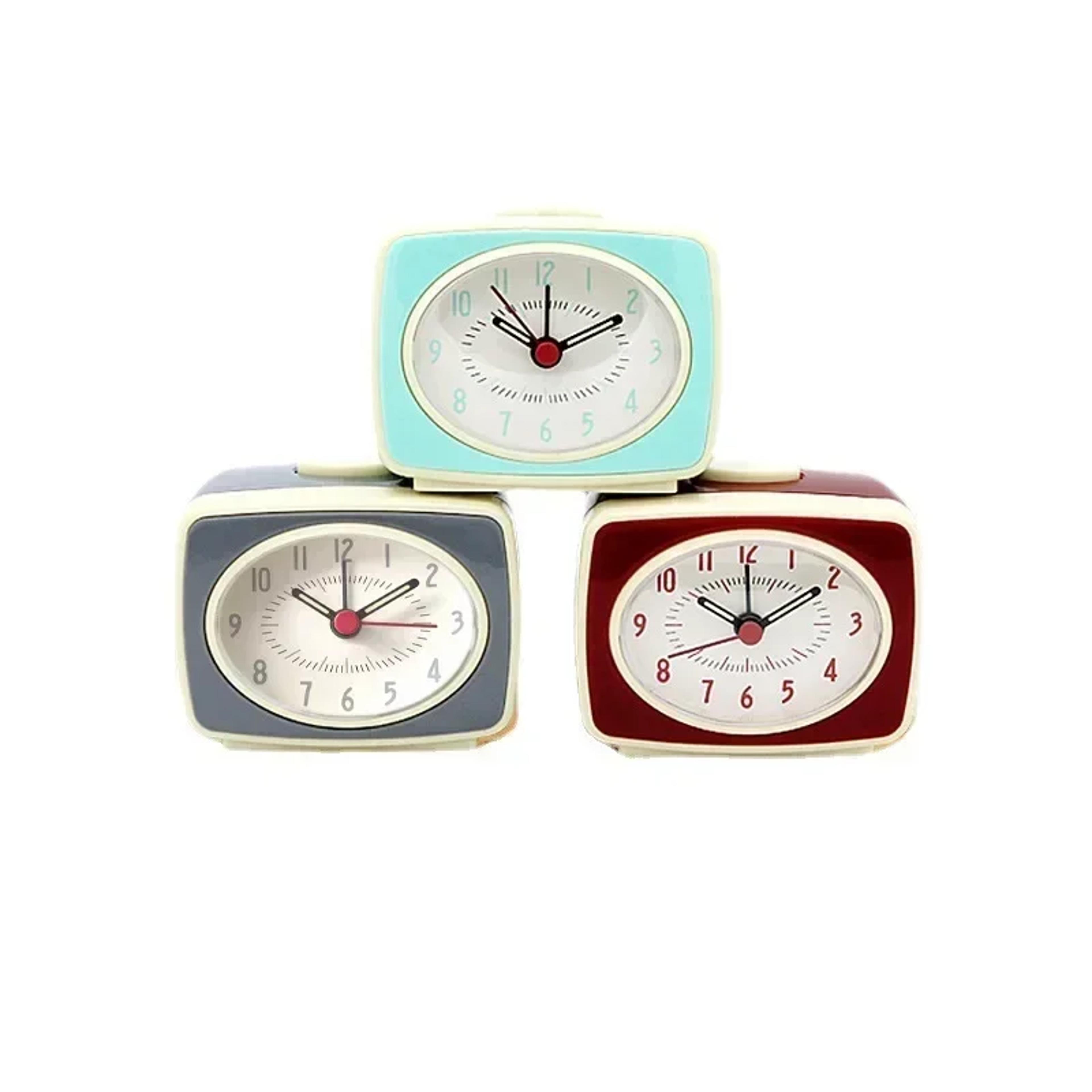Nordic Analog Alarm Clock With Glow In The Dark Hands Powered Silent Bedside Desk Clock 4