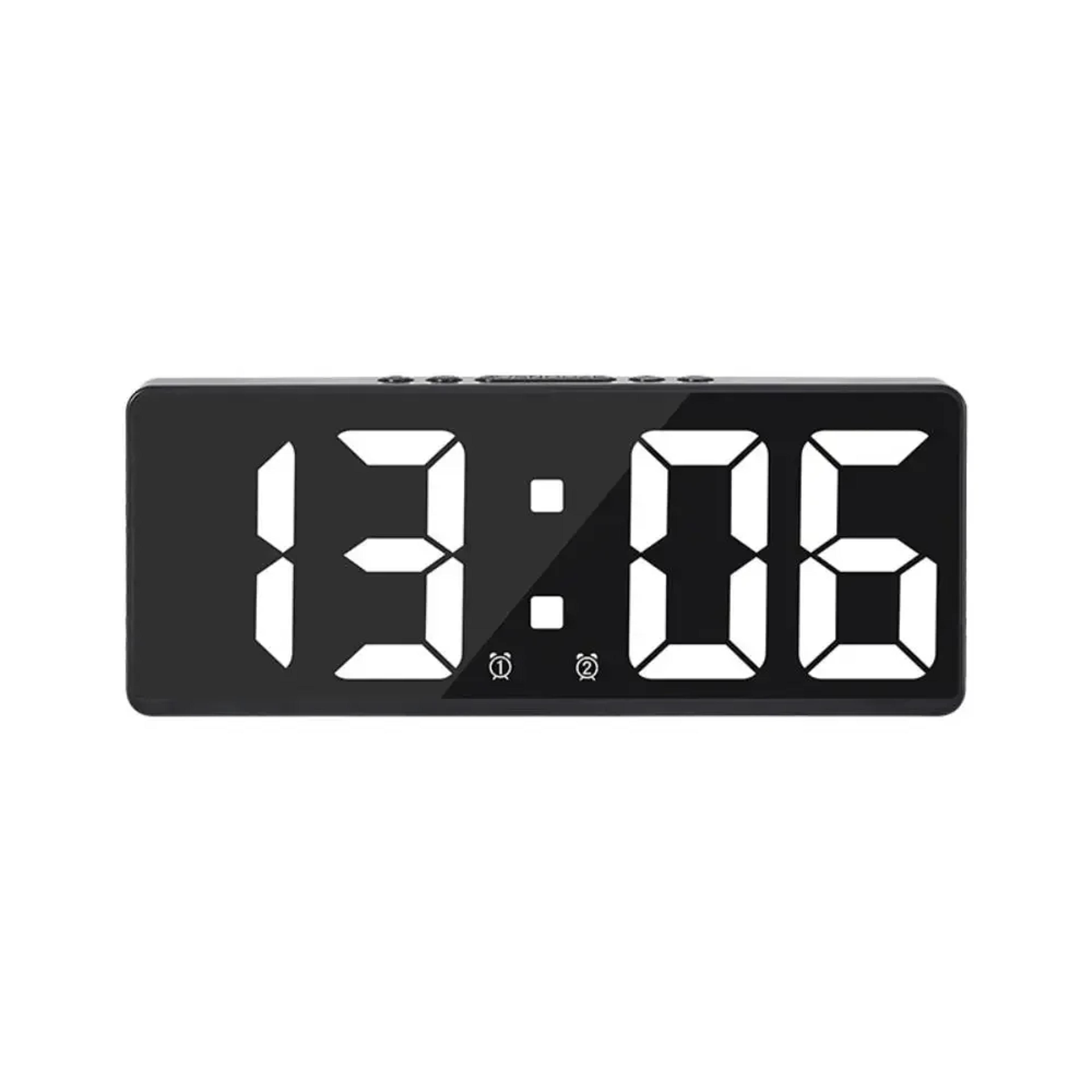 Smart LED Digital Alarm Clock With Large Display Temperature Calendar  Night Light 6