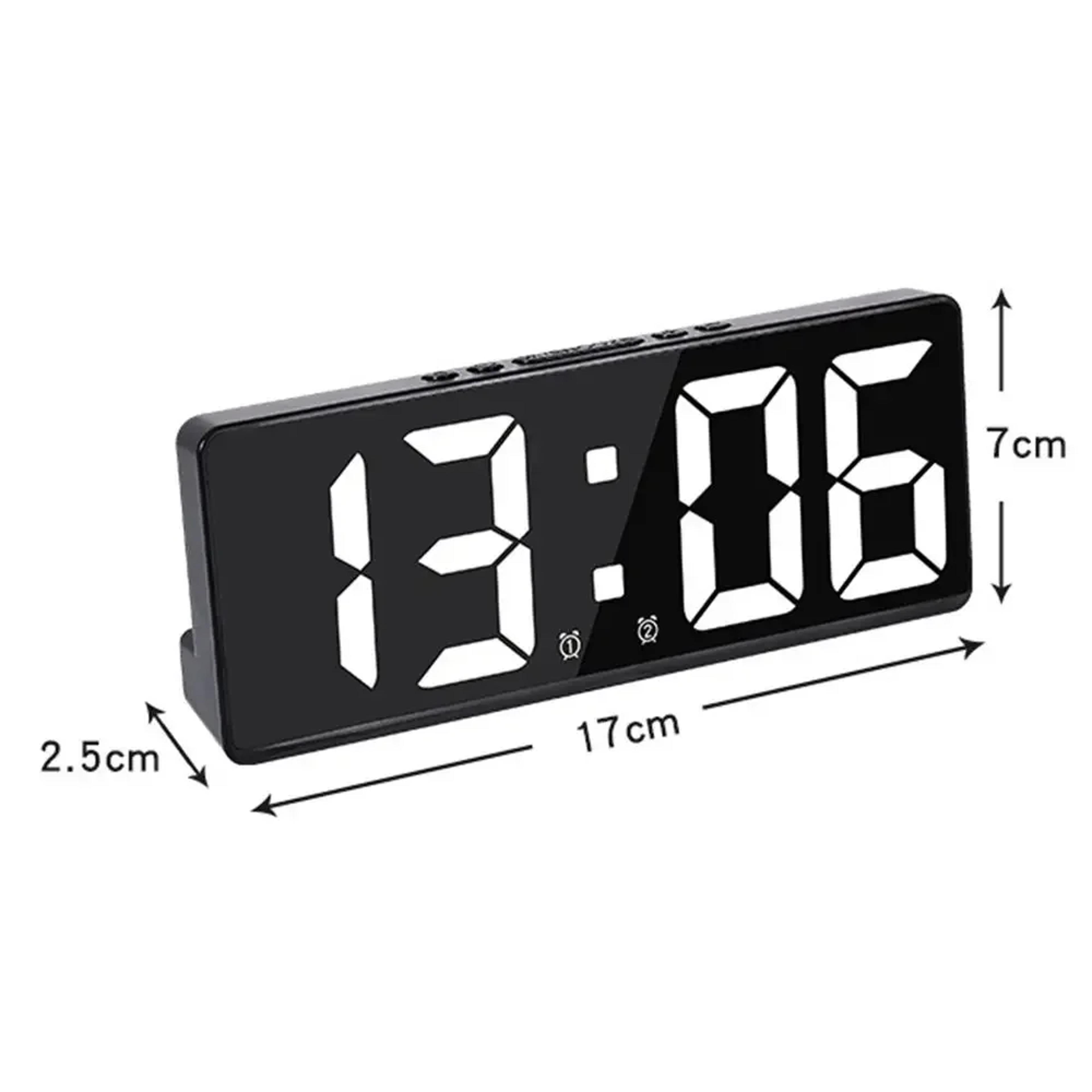 Smart LED Digital Alarm Clock With Large Display Temperature Calendar  Night Light 5