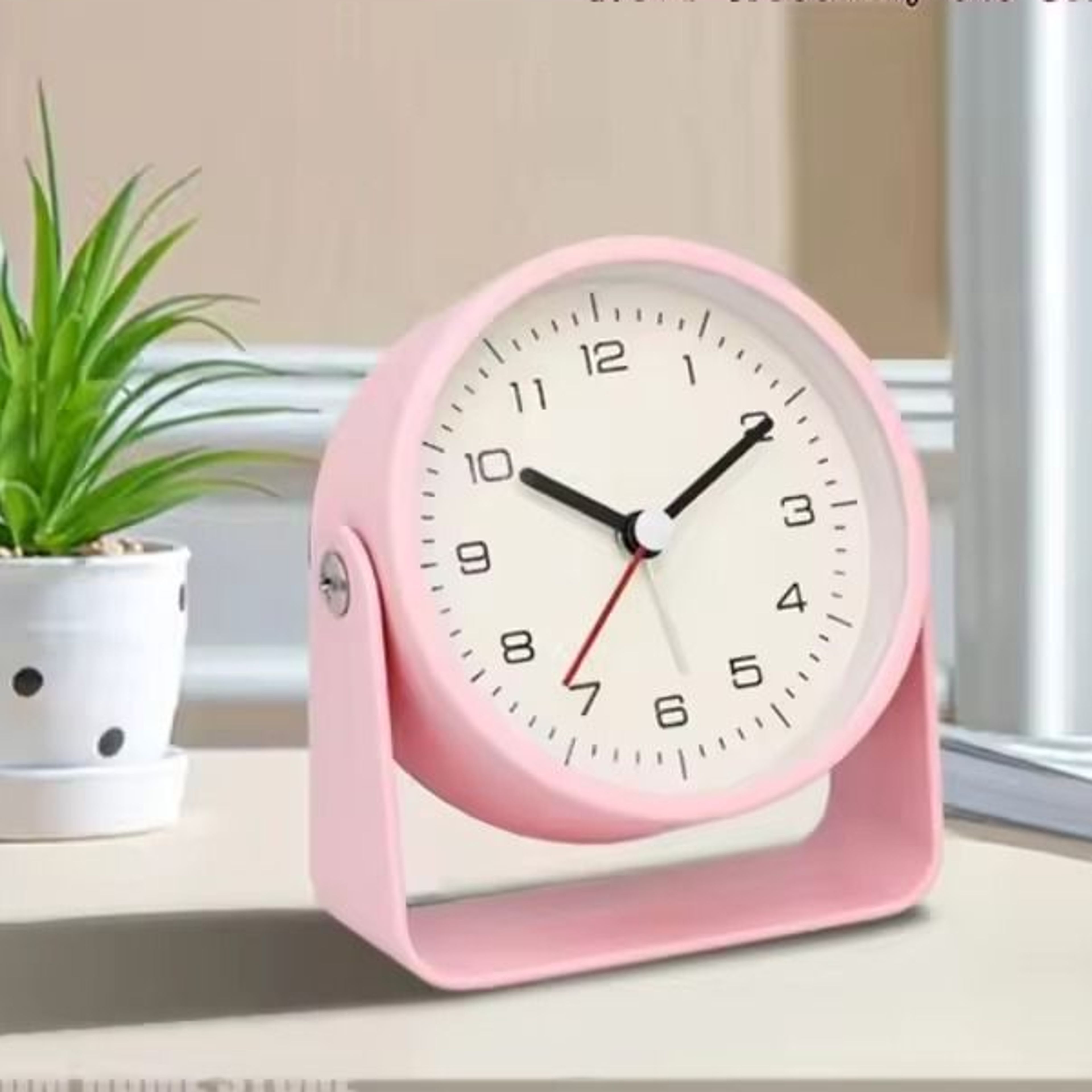 silent alarm clock minimalist desk clock with quartz movement for bedroom, office & study