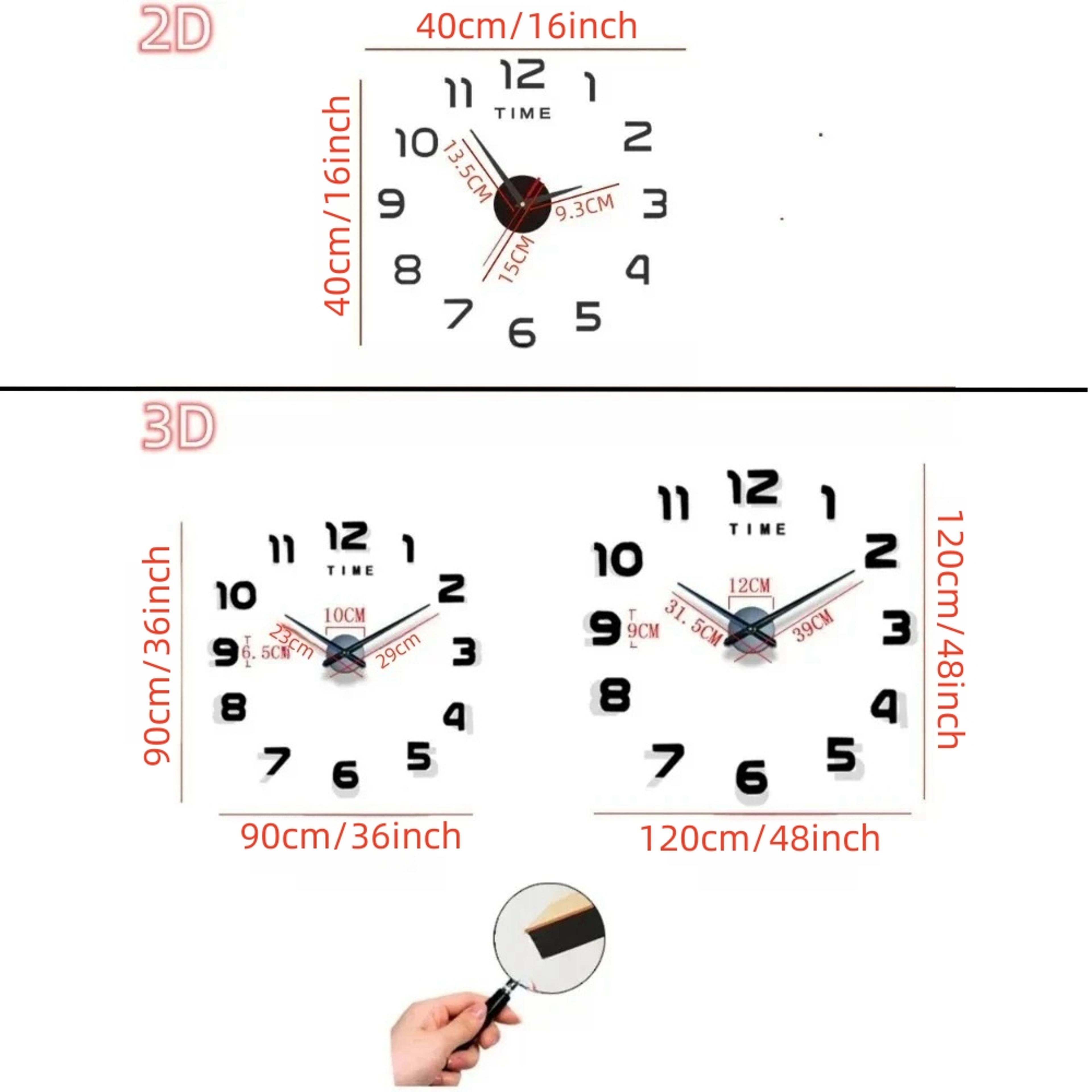 Modern DIY Wall Clock Large Acrylic Mirror Quartz Wall Clock For Living Room Decor 1