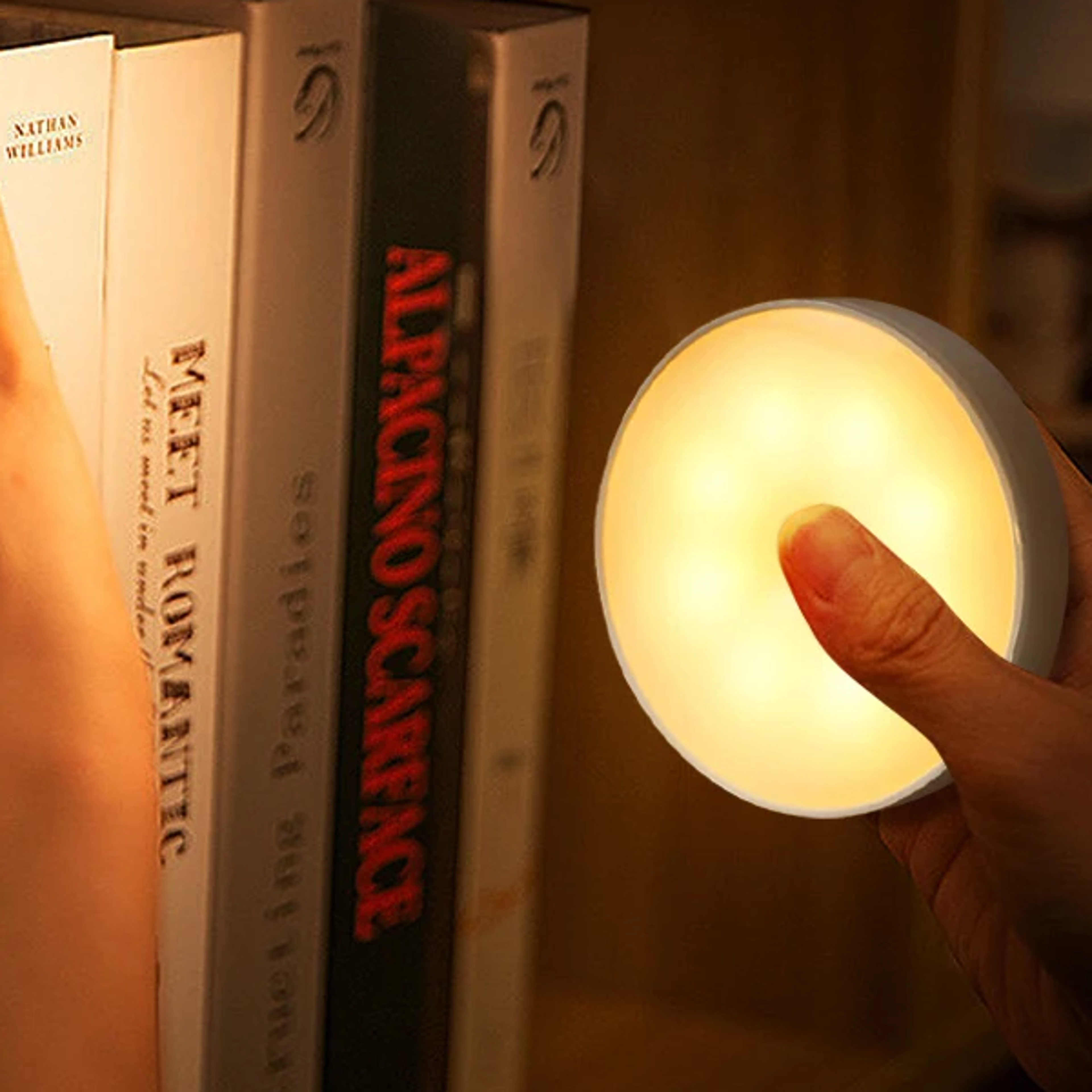 motion sensor night light rechargeable led under cabinet light for bedroom, closet & kitchen