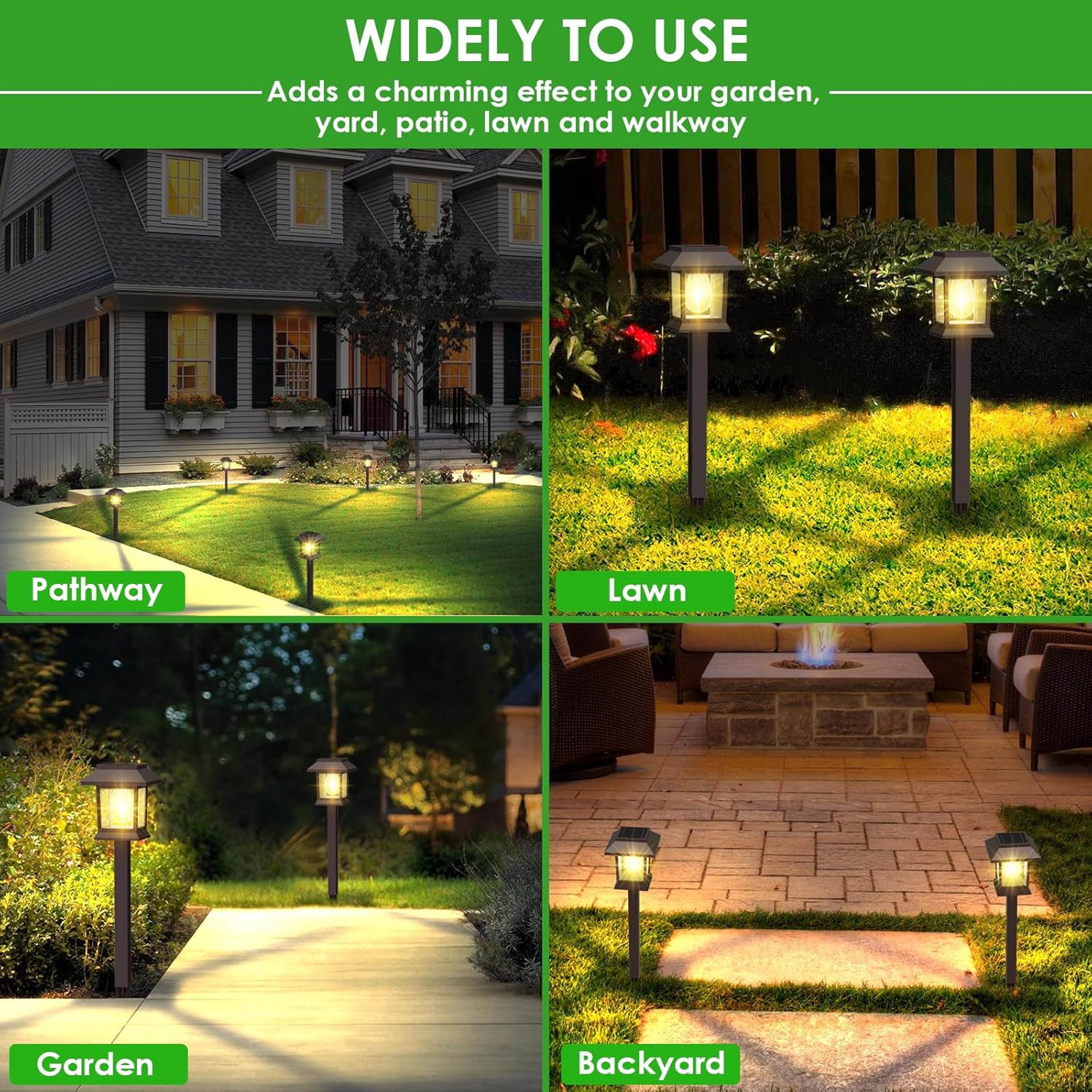 Solar LED Ground Stake Lights Outdoor Solar Garden Lights For Lawn And Landscape 3