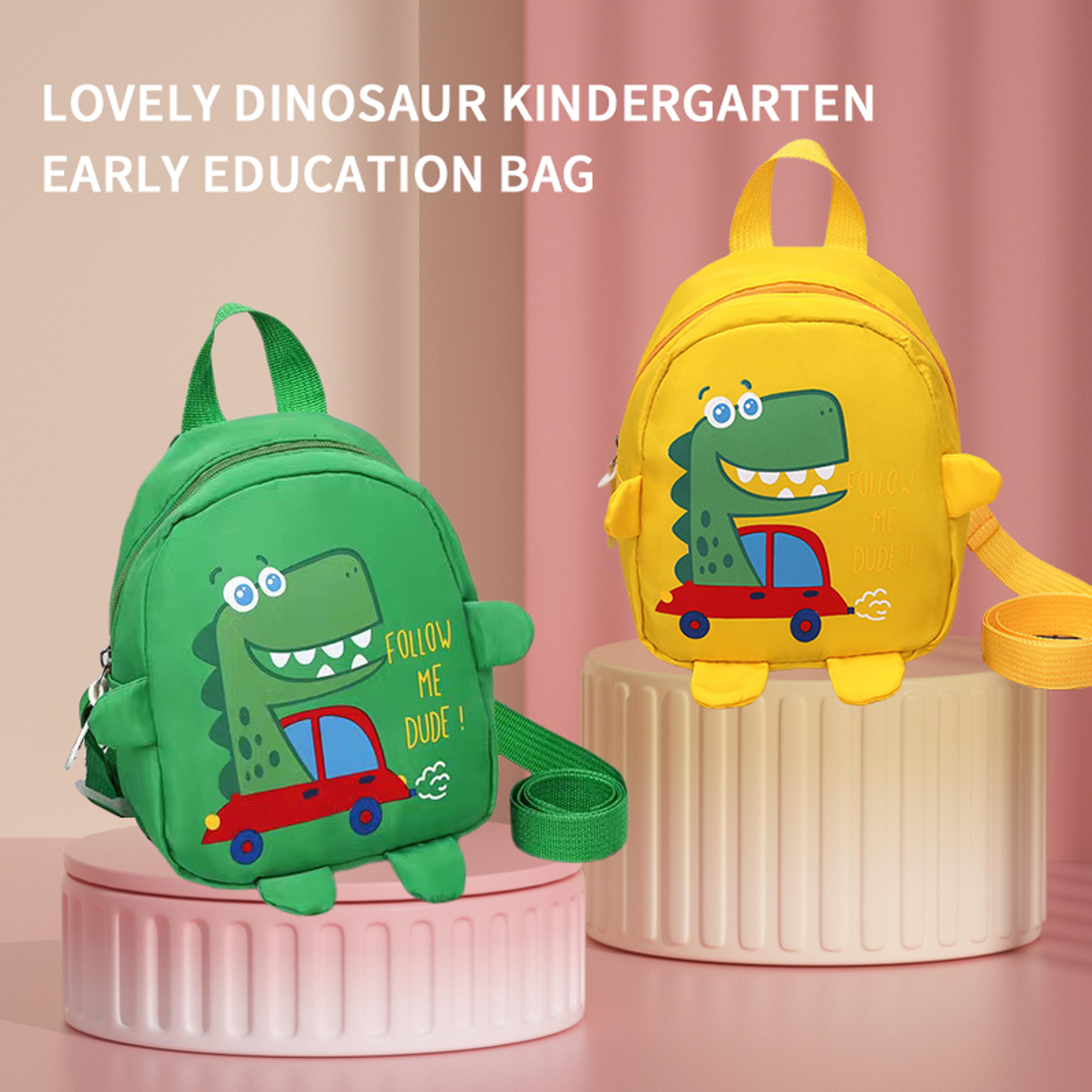 Kids Dinosaur Backpack Anti Lost Kindergarten School Bag Cute Toddler Backpack 5
