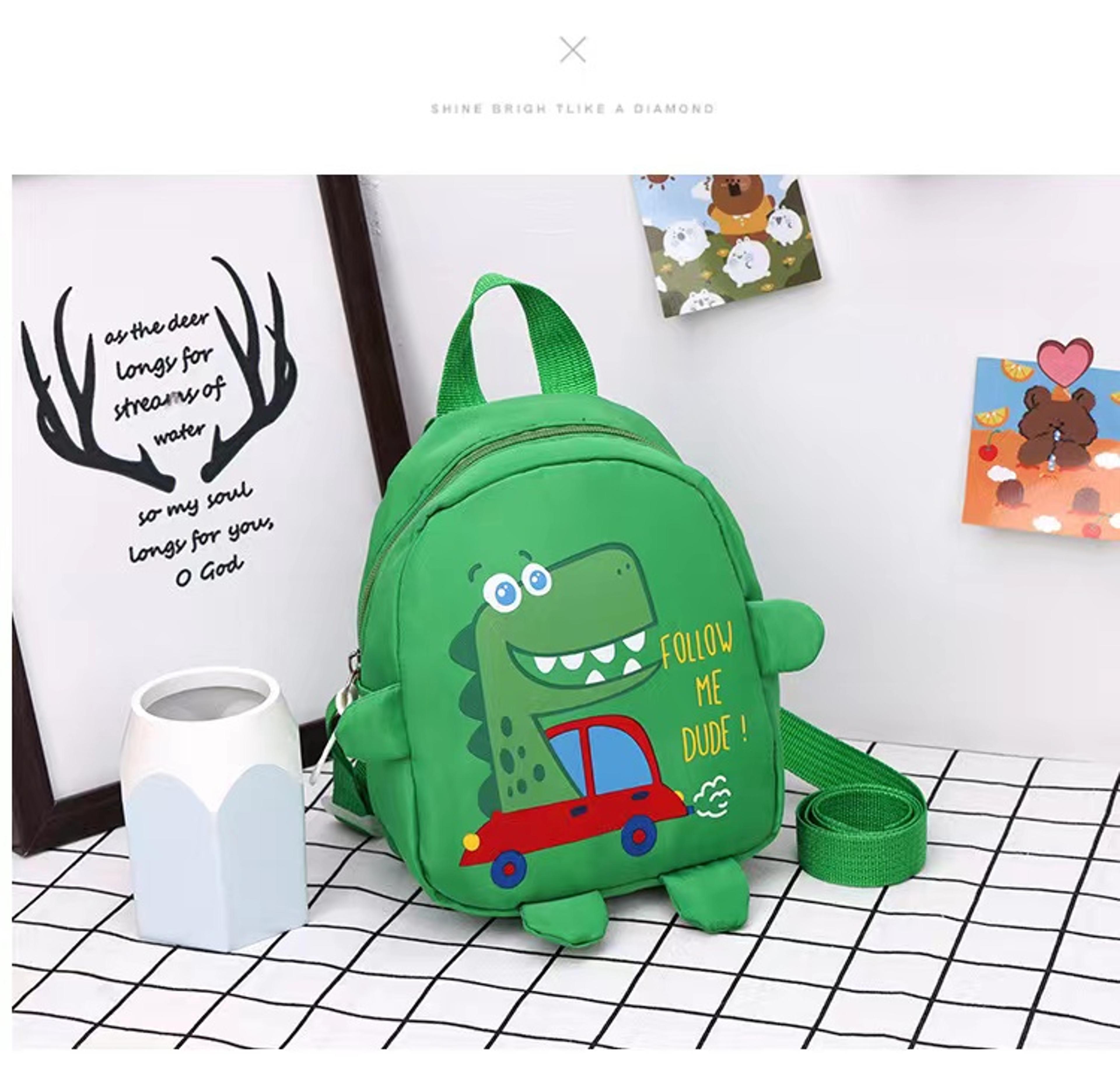 Kids Dinosaur Backpack Anti Lost Kindergarten School Bag Cute Toddler Backpack 6