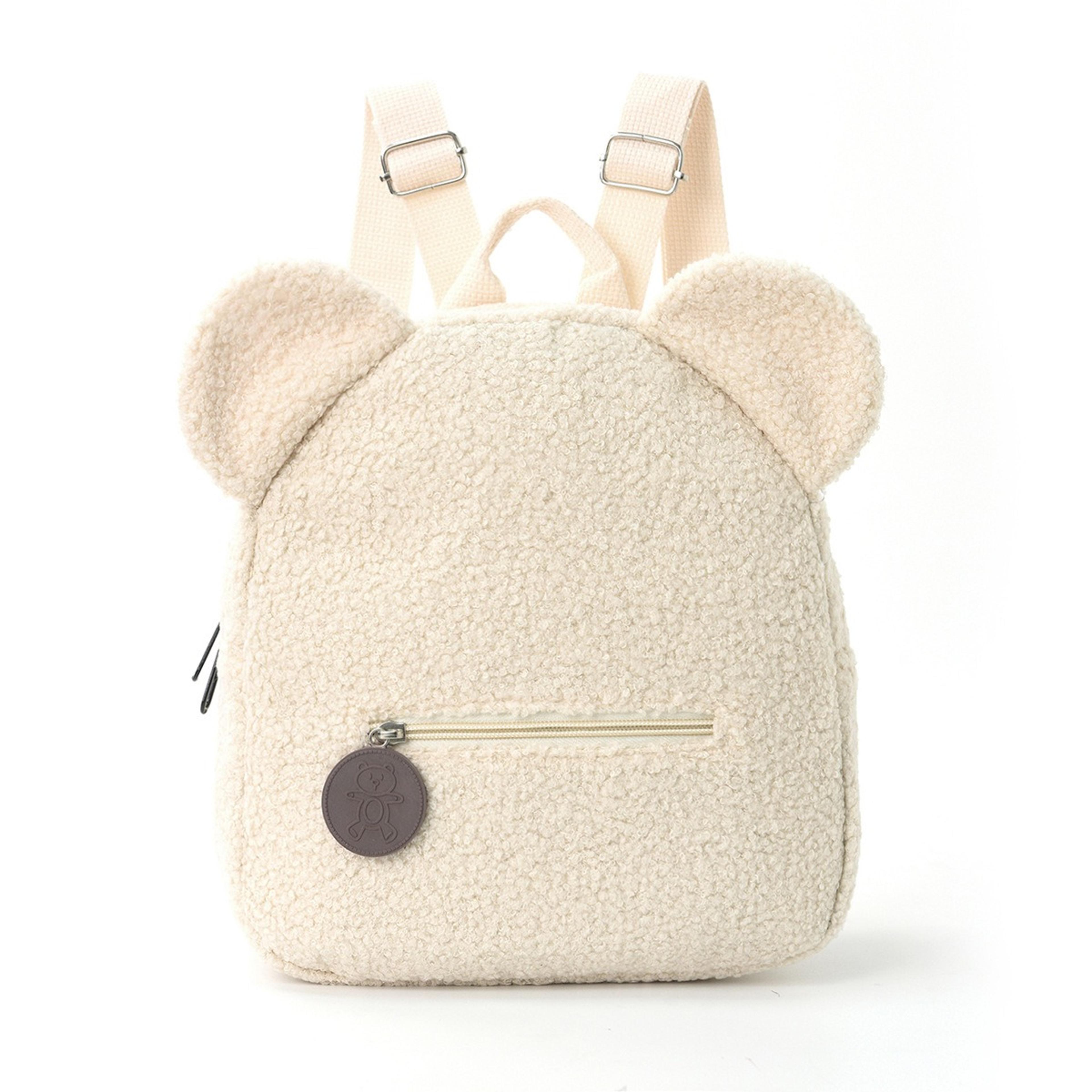 Cute Bear Ears Plush Backpack For Kids Soft Cartoon Animal Bag For School And Travel 8