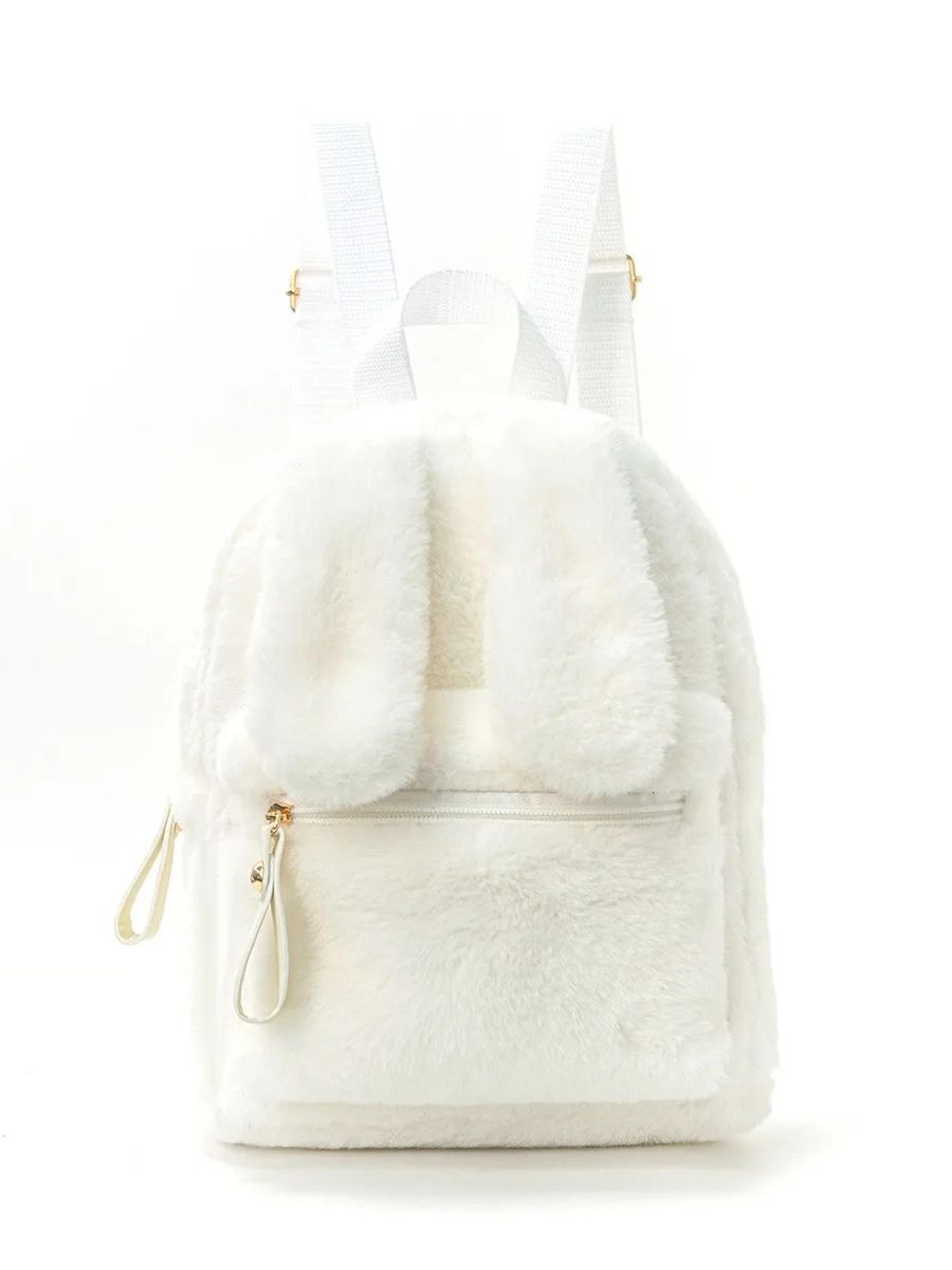 Rabbit Ear Plush Backpack For Kids Cute Animal Travel Bag 3