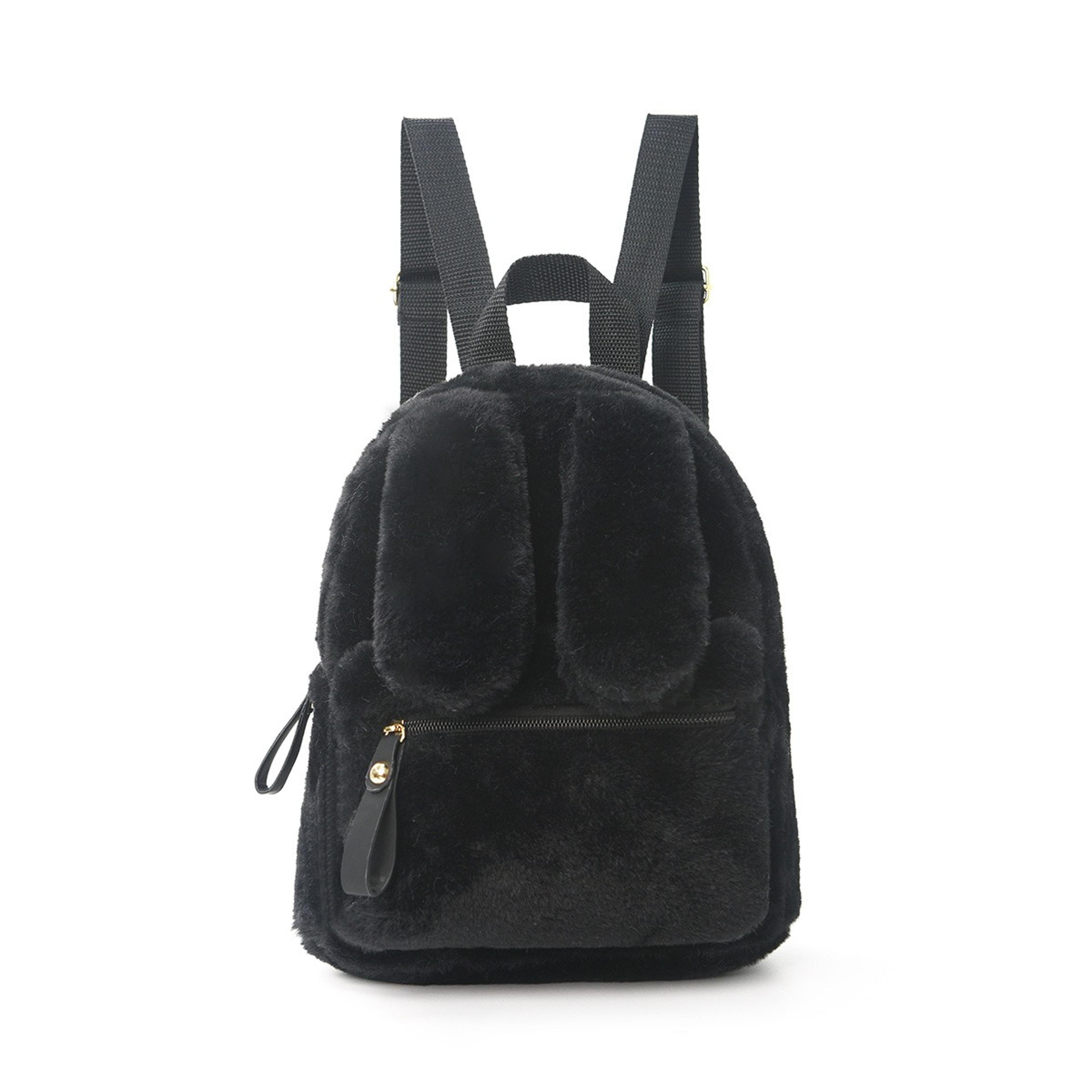 Rabbit Ear Plush Backpack For Kids Cute Animal Travel Bag 4