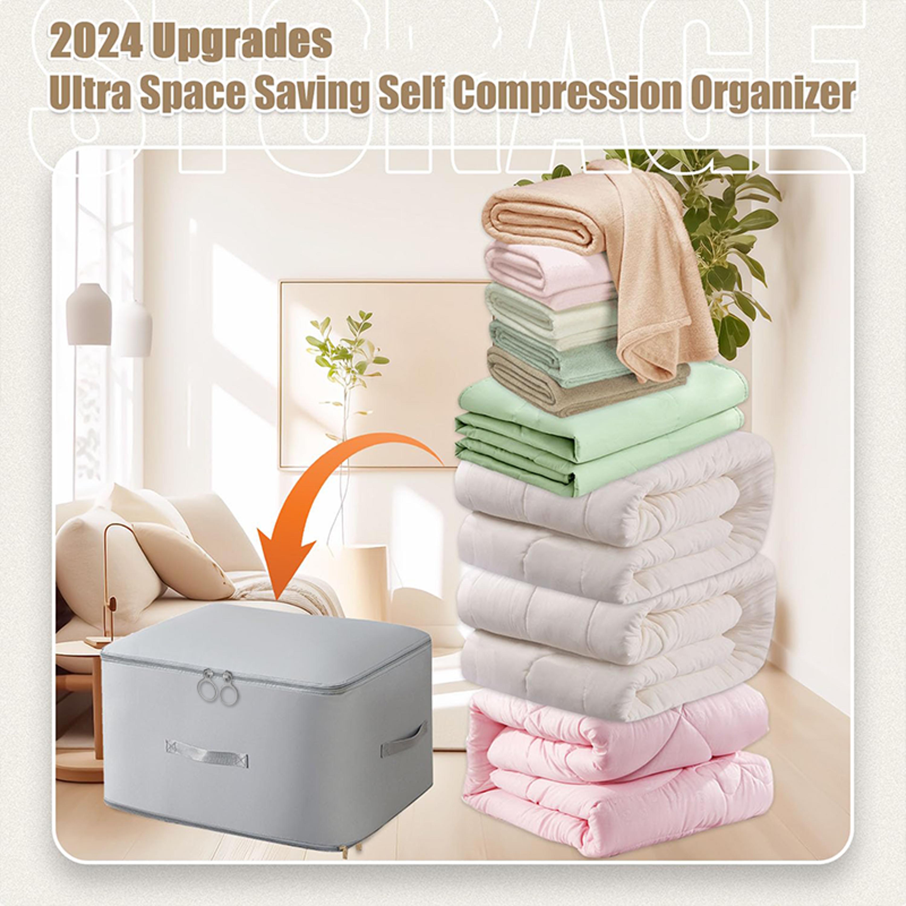 Ultra Space Saving Self Compression Organizer For Bedding And Clothes 1