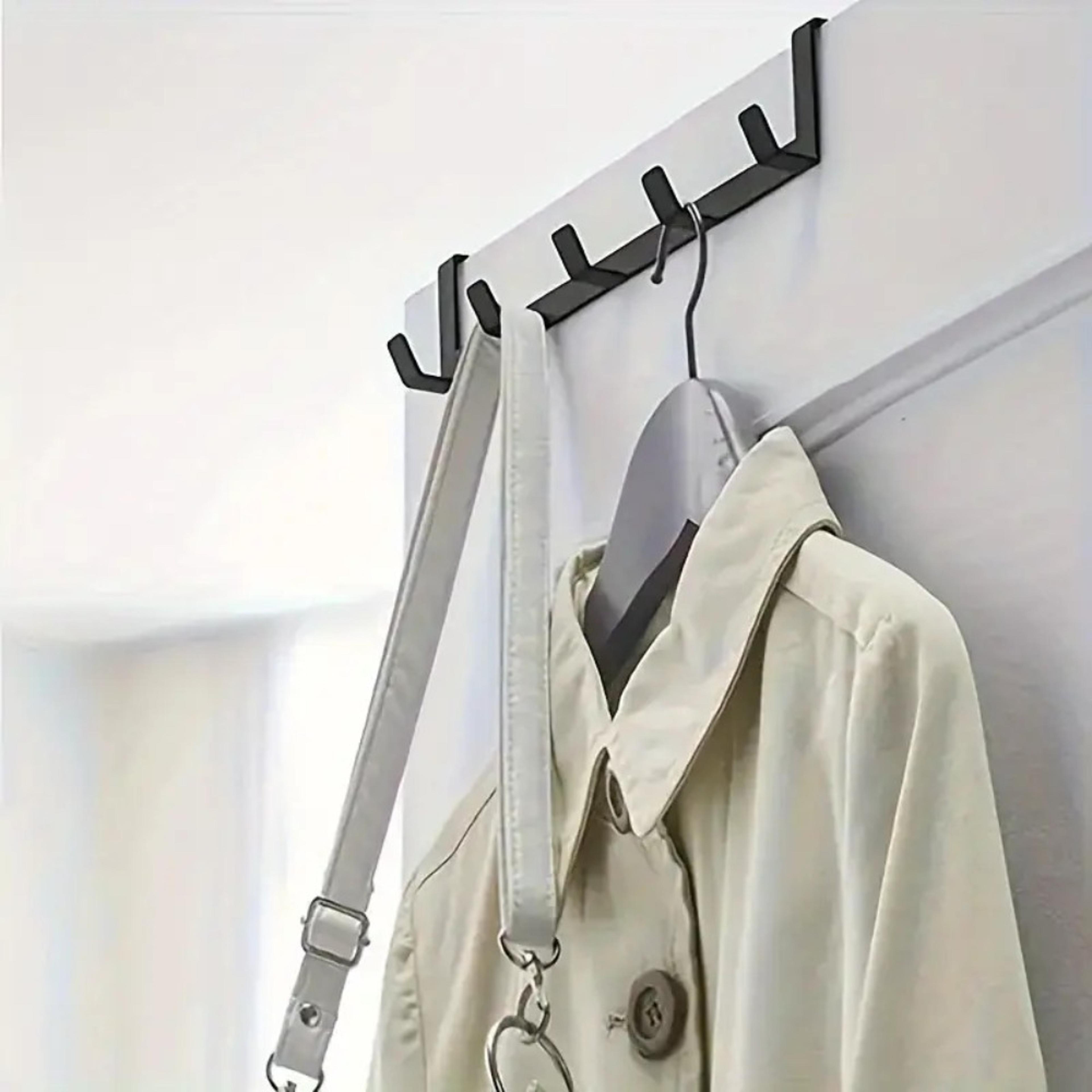 Over Door Hanger Hooks Space Saving Organizer For Clothes Towels Bags 3