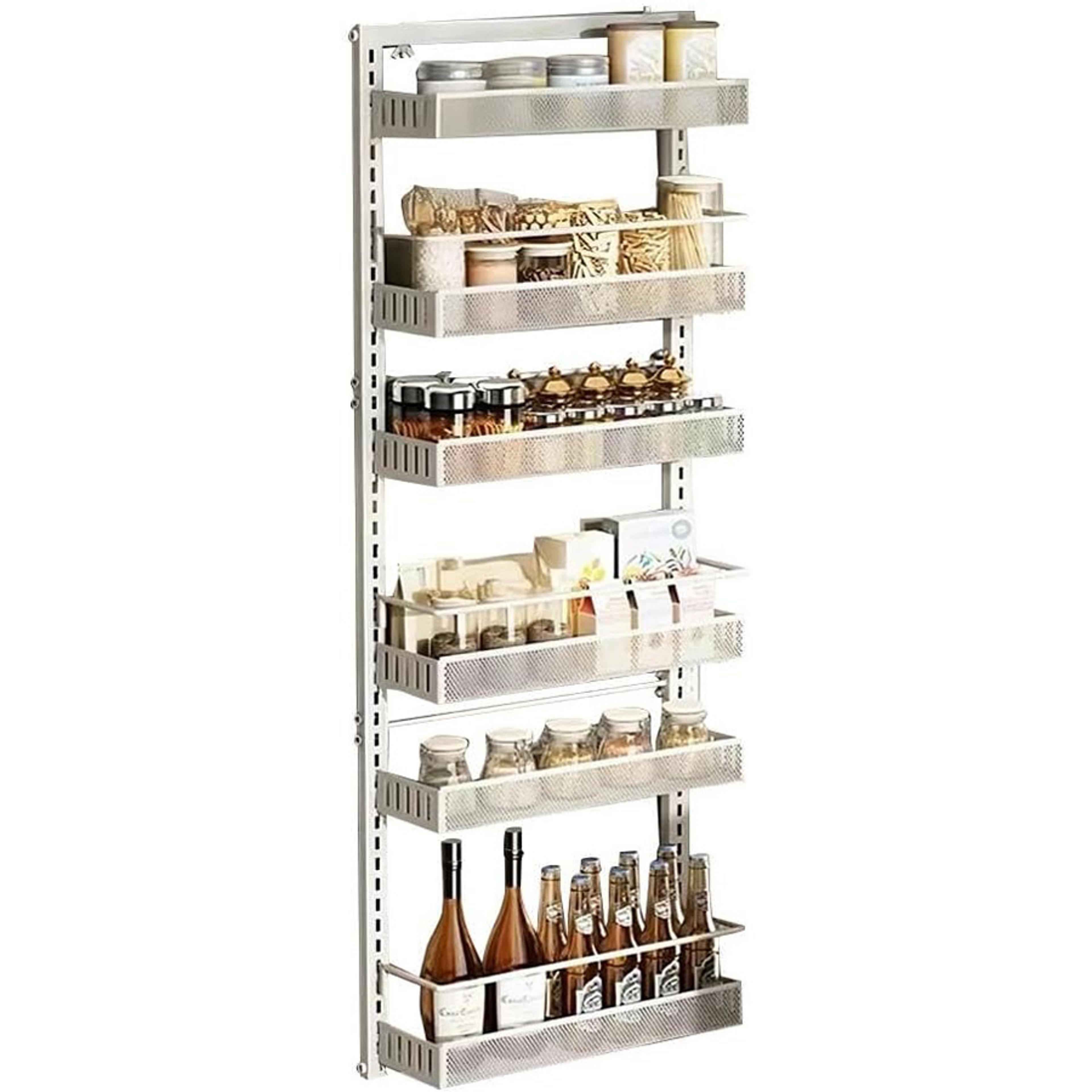 tier adjustable over the door organizer kitchen storage rack