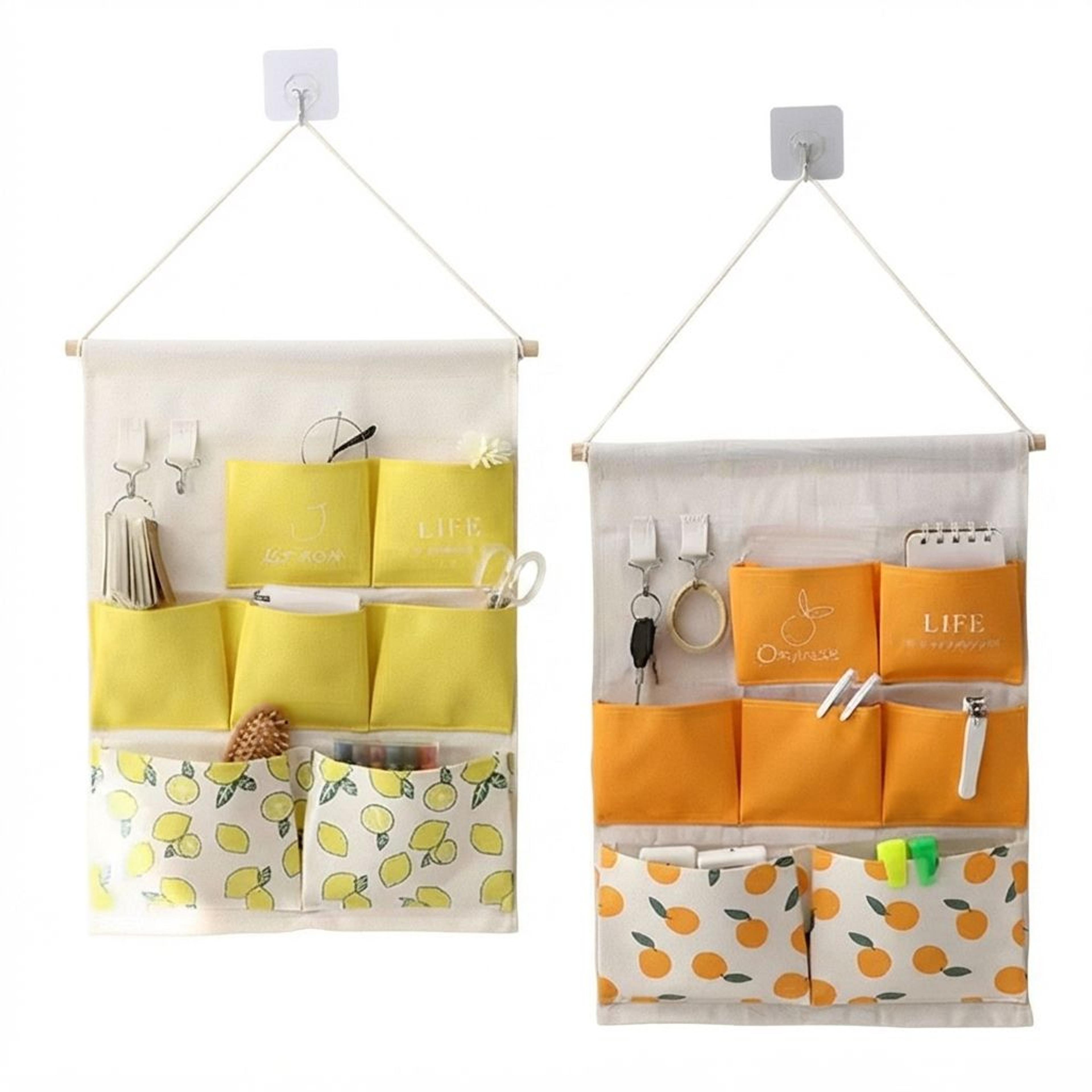 cotton bedside caddy hanging storage organizer for dorm beds and small spaces
