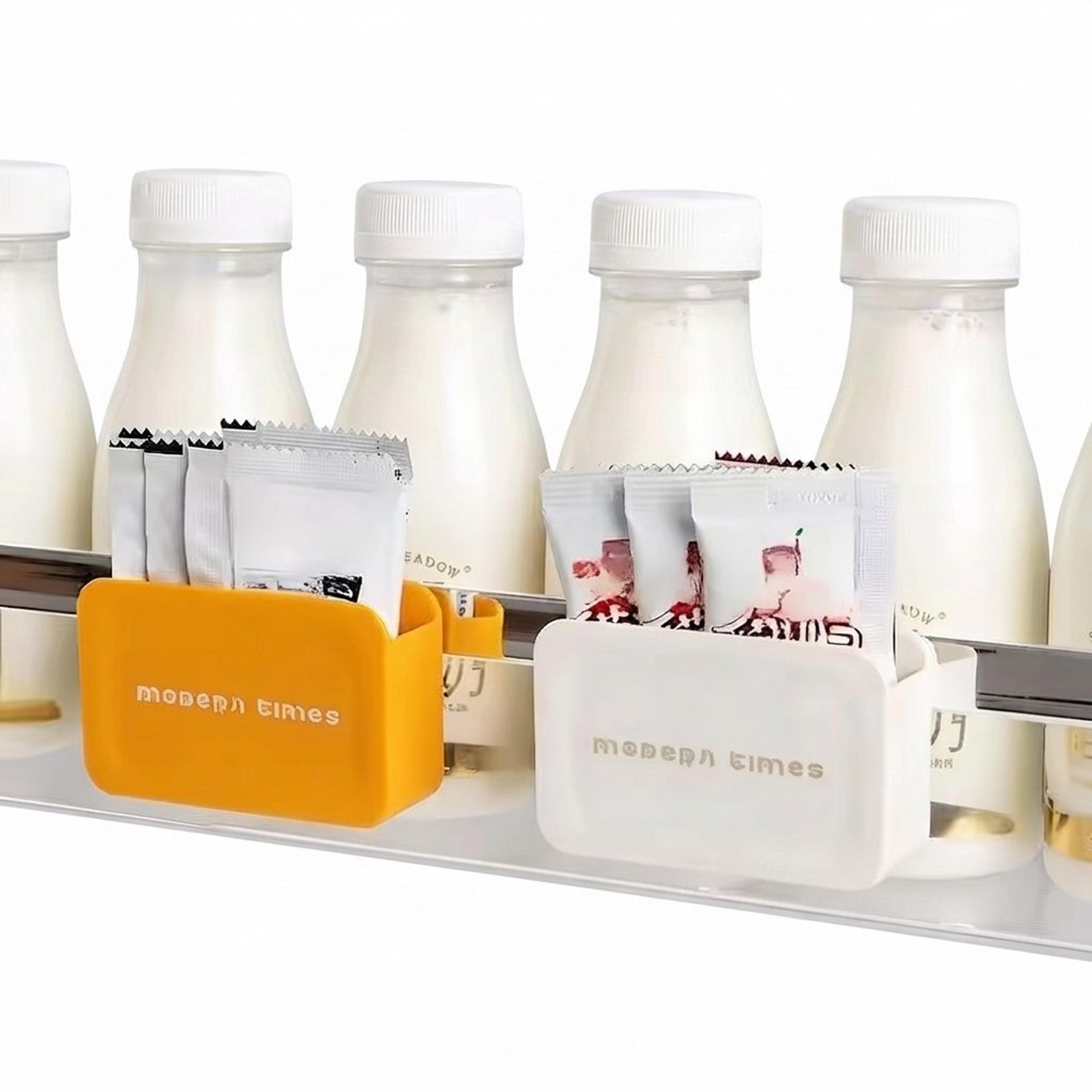 space saving fridge door organizer and condiment packet holder for sauce sachets
