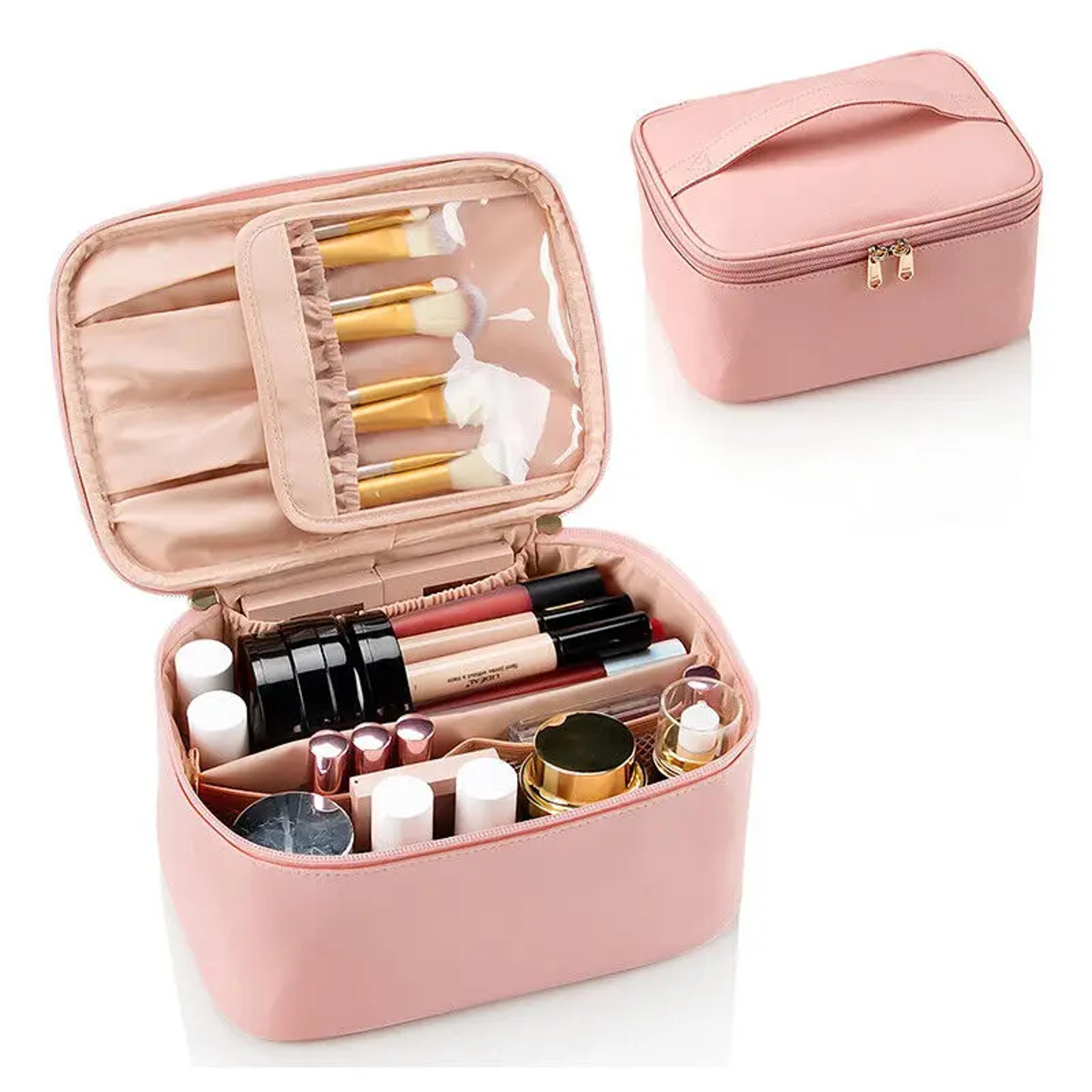 large capacity waterproof toiletry bag pu travel cosmetic organizers