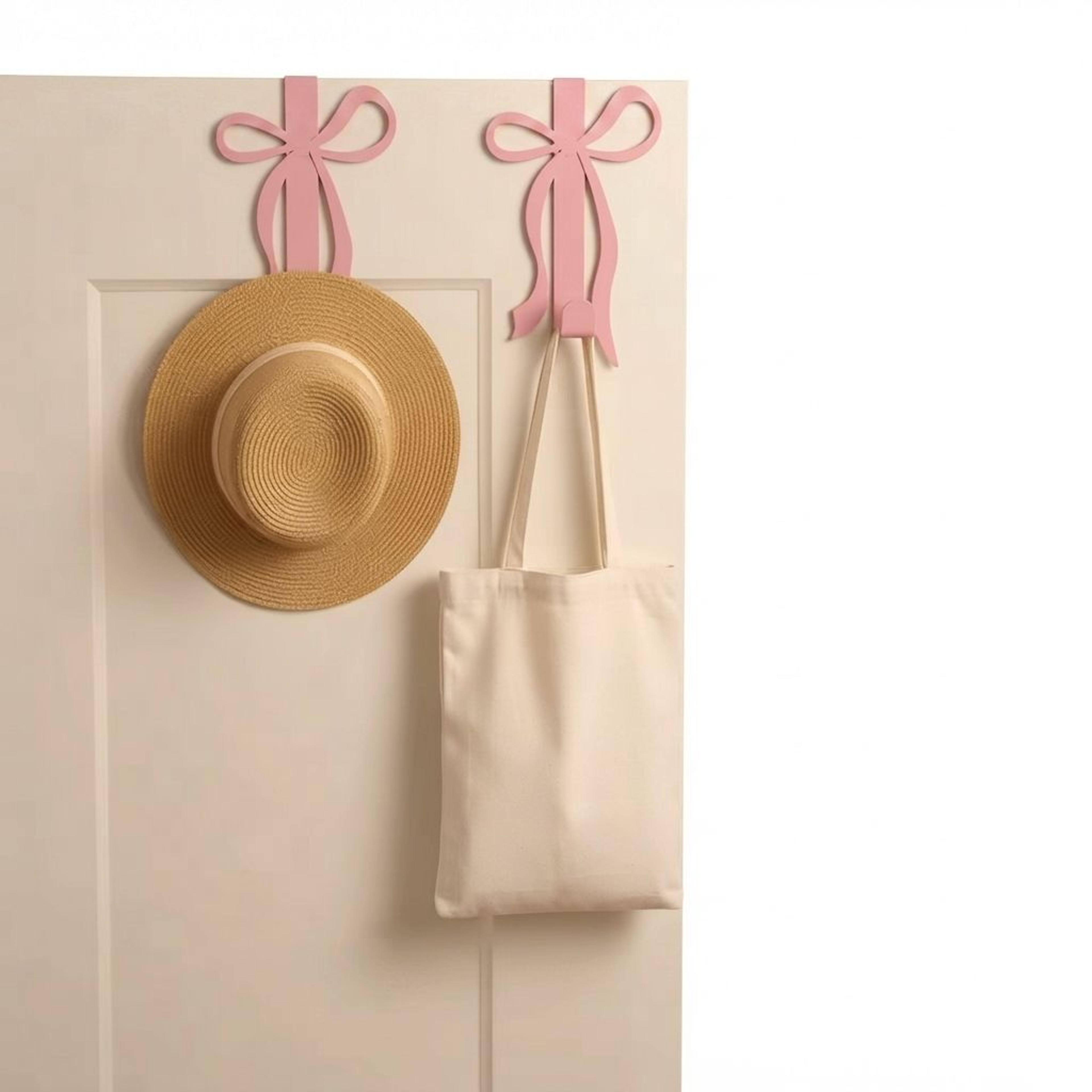 bow over door hook slim kawaii hanger for bedroom dorm storage