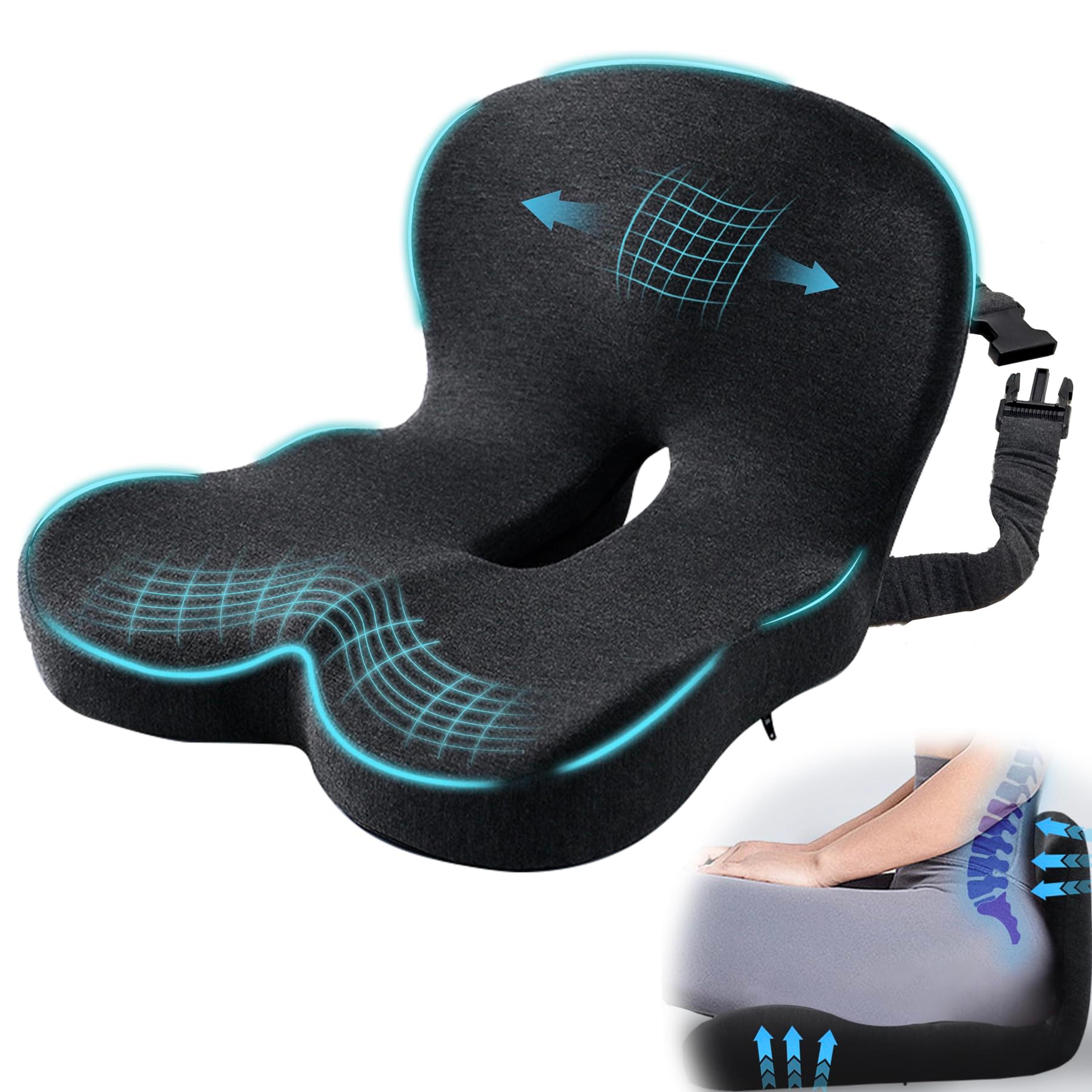 L Shaped Memory Foam Seat Cushion For Office Car Chair Back Pain Relief 6