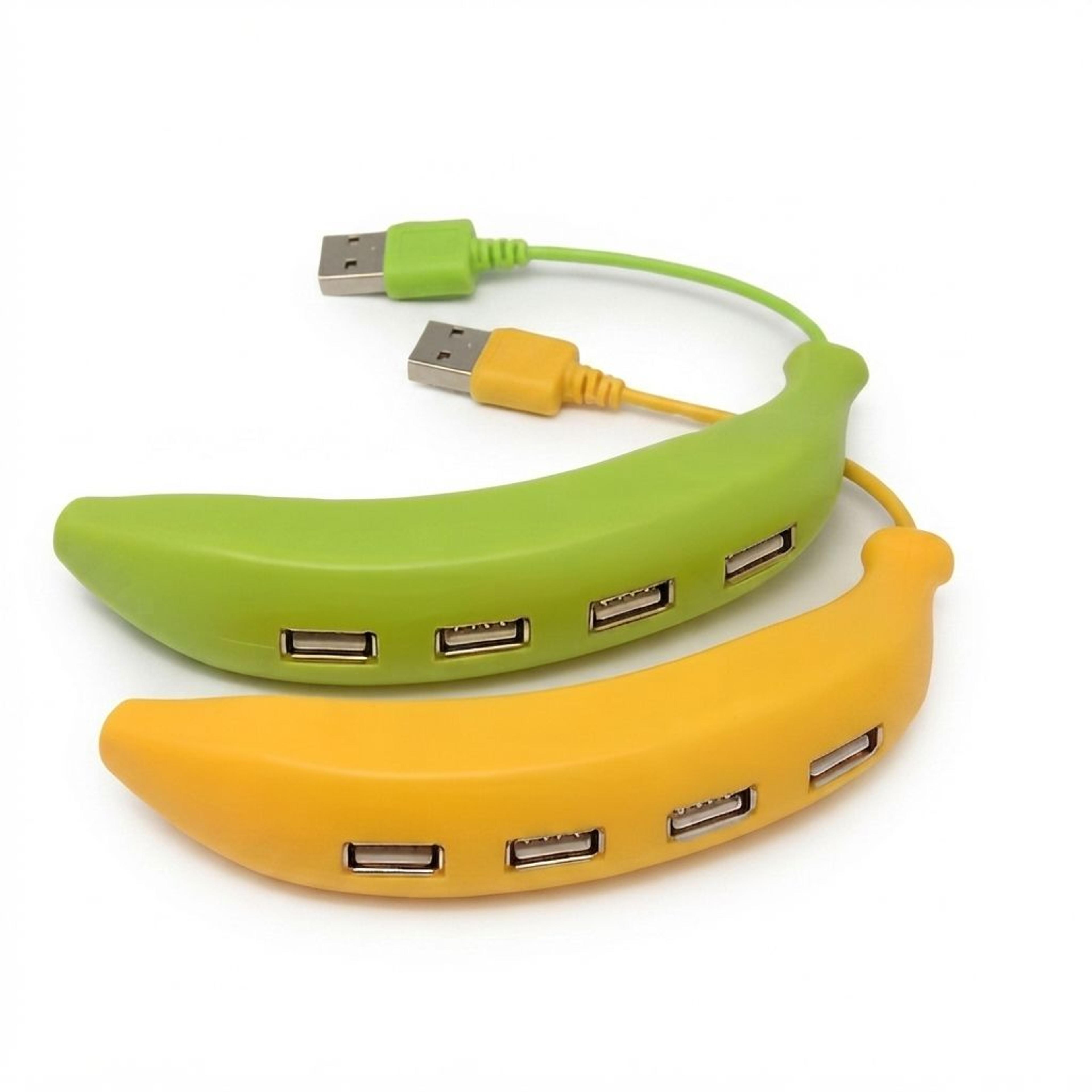 banana shape usb hub port usb portable adapter for laptop desktop game pad