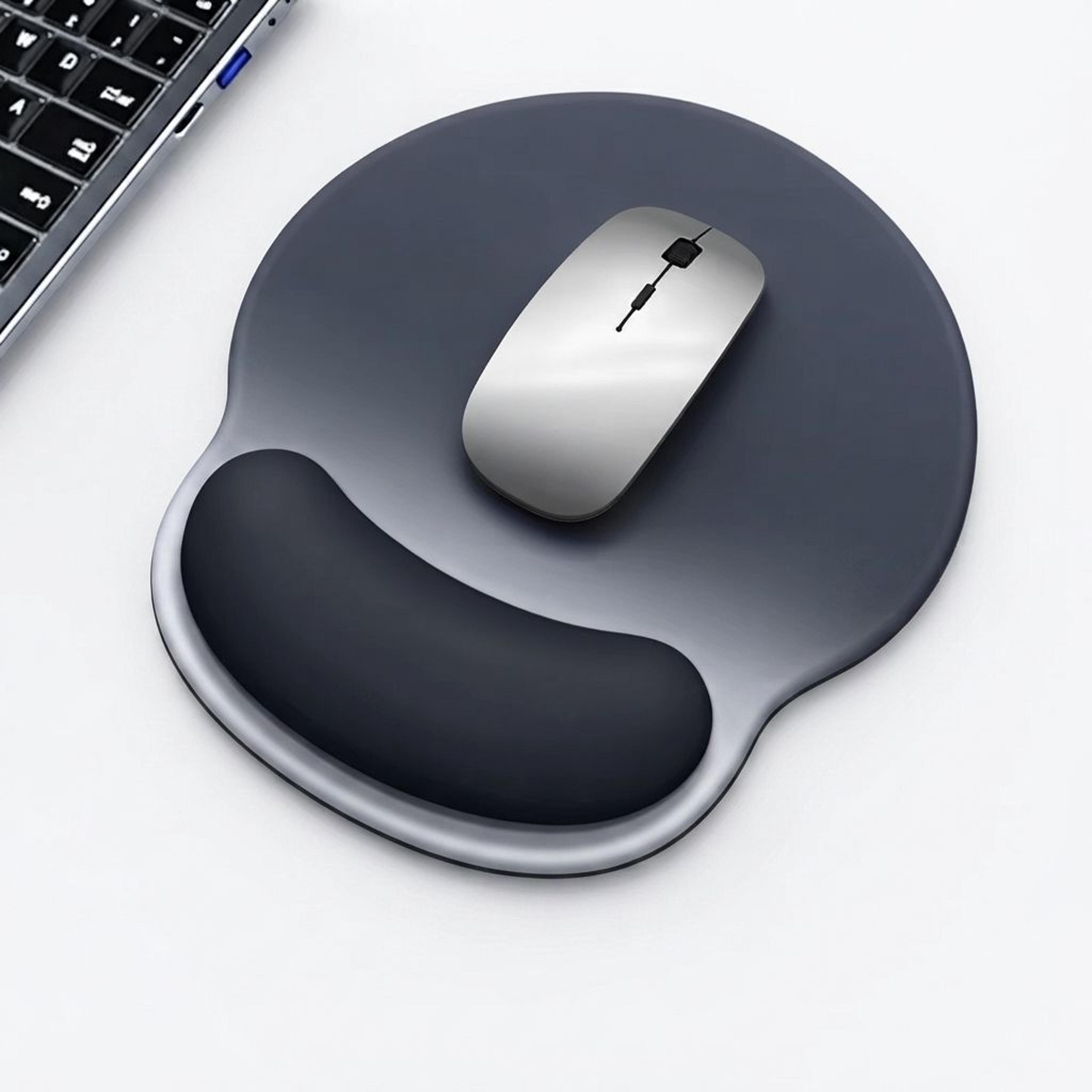 ergonomic gradient mouse pad with soft silicone wrist rest and non slip surface