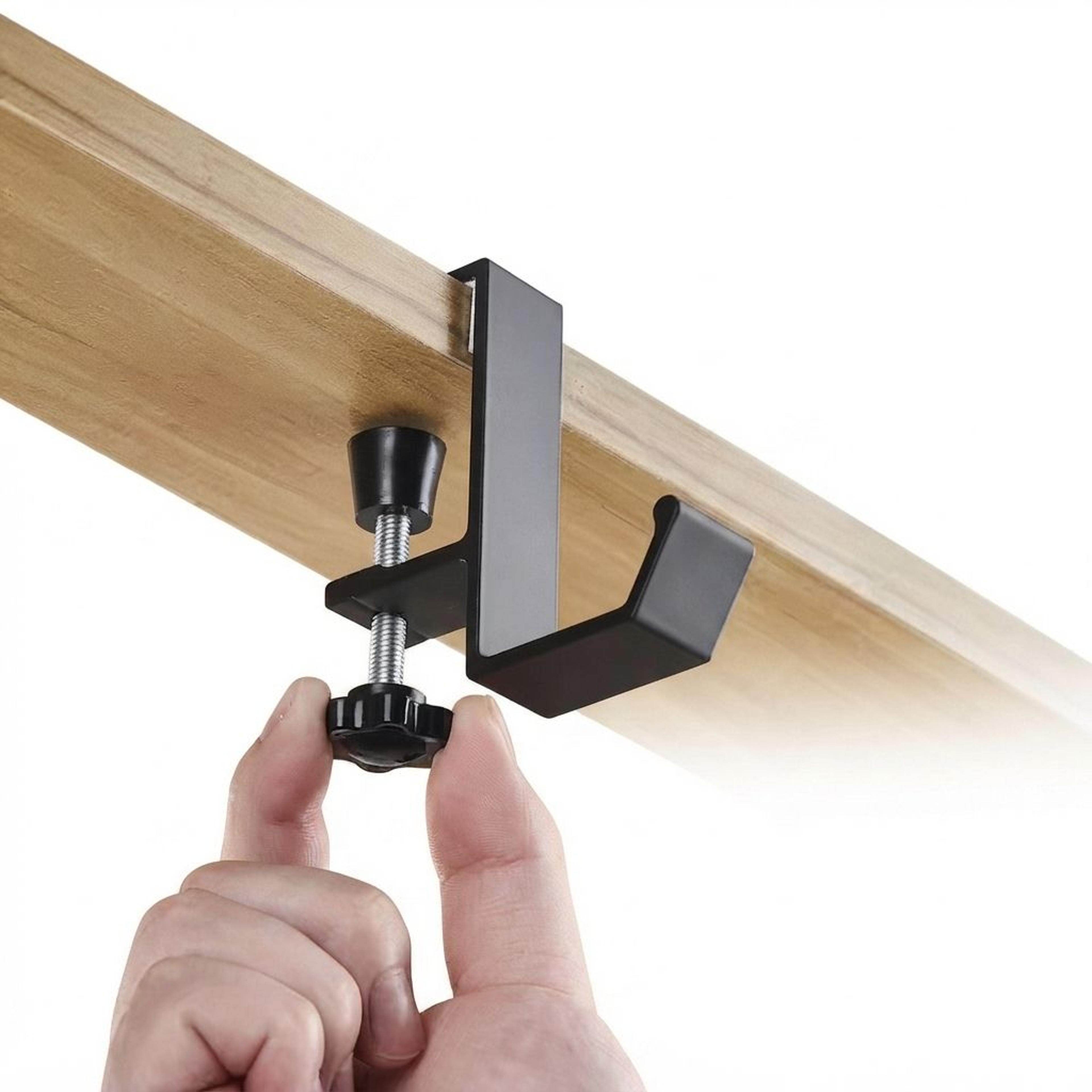 adjustable desk edge hook headset hanger and backpack storage organizer