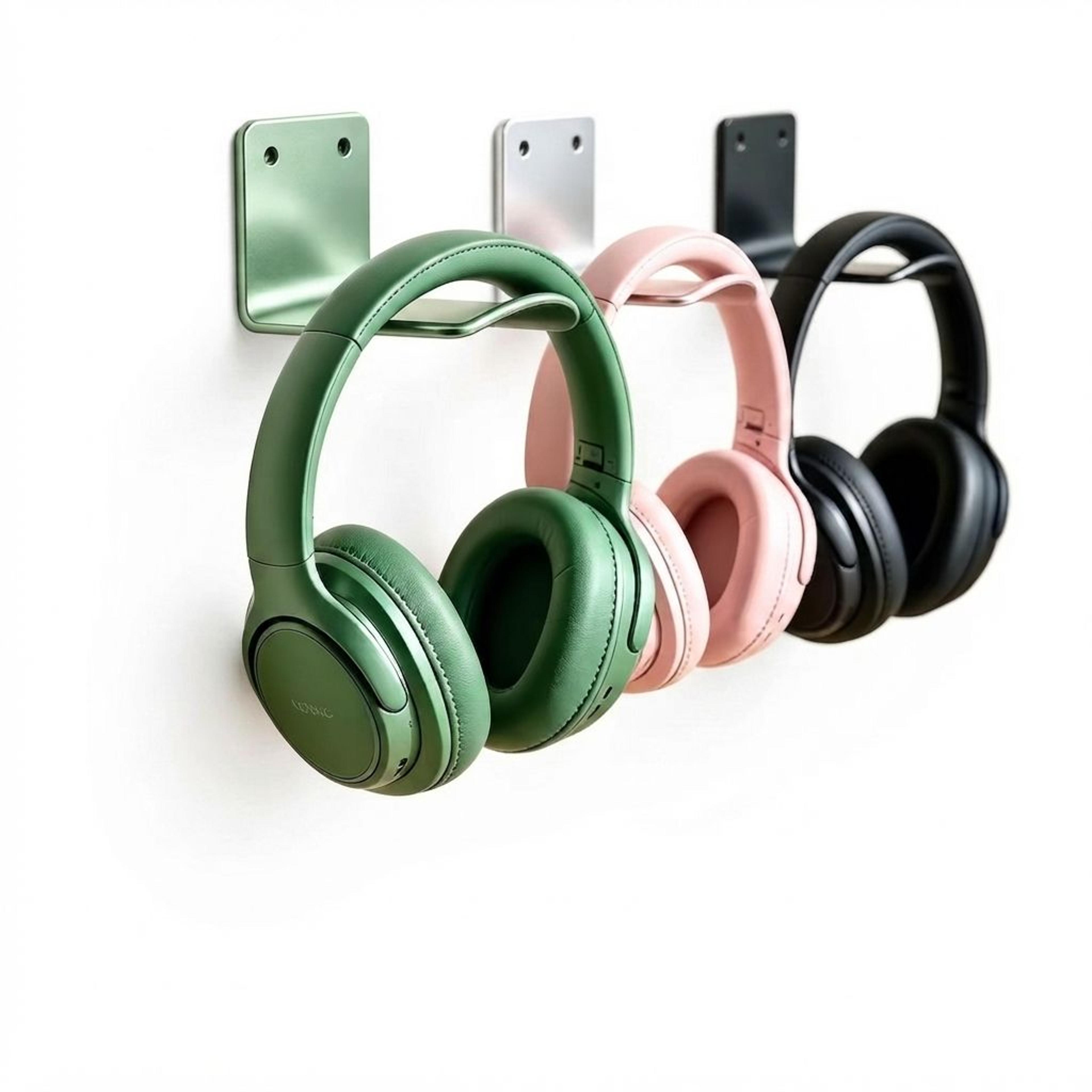 aluminum alloy headphone wall hanger with silicone pad universal headset holder