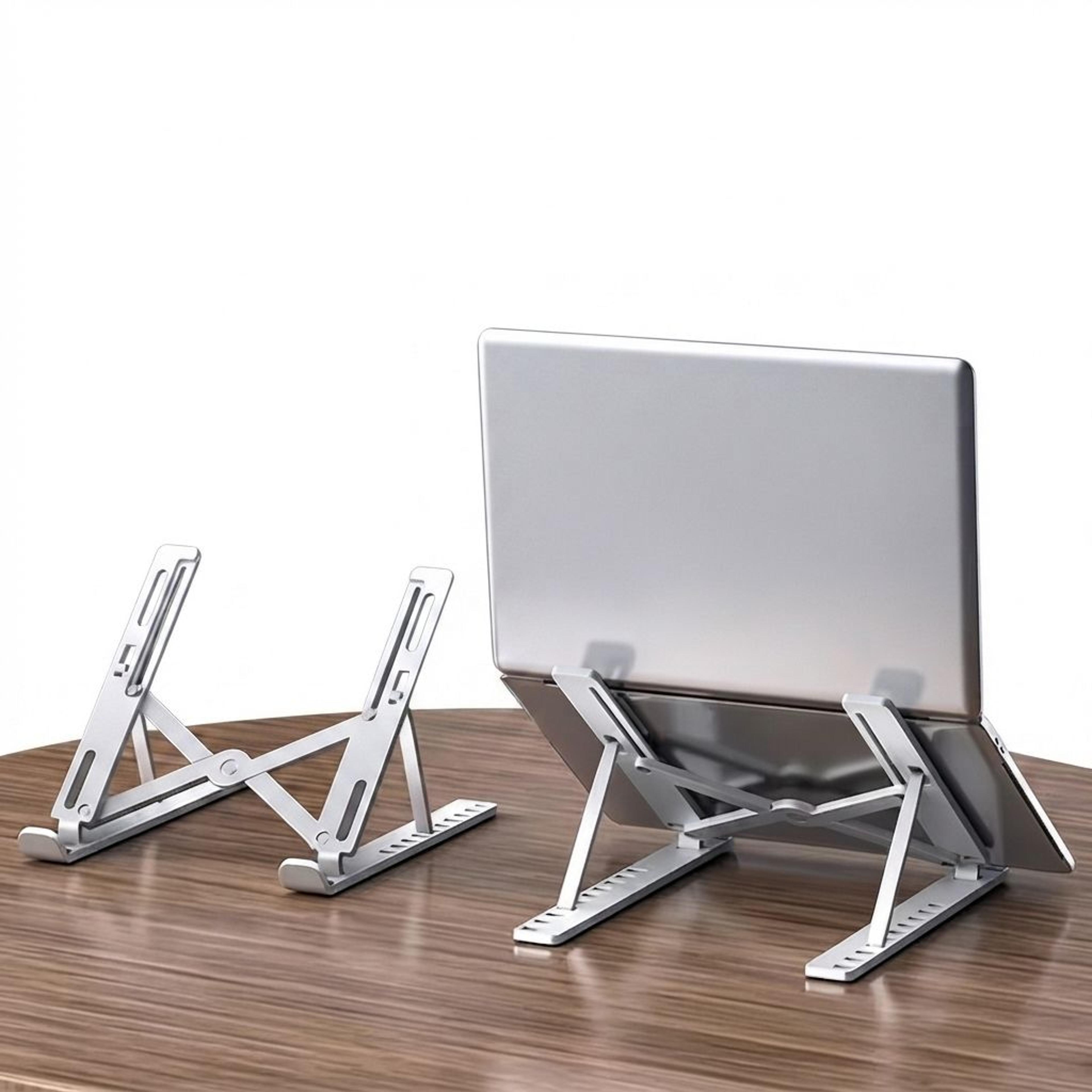 foldable portable laptop stand adjustable ergonomic desk holder for macbook ipad and notebook