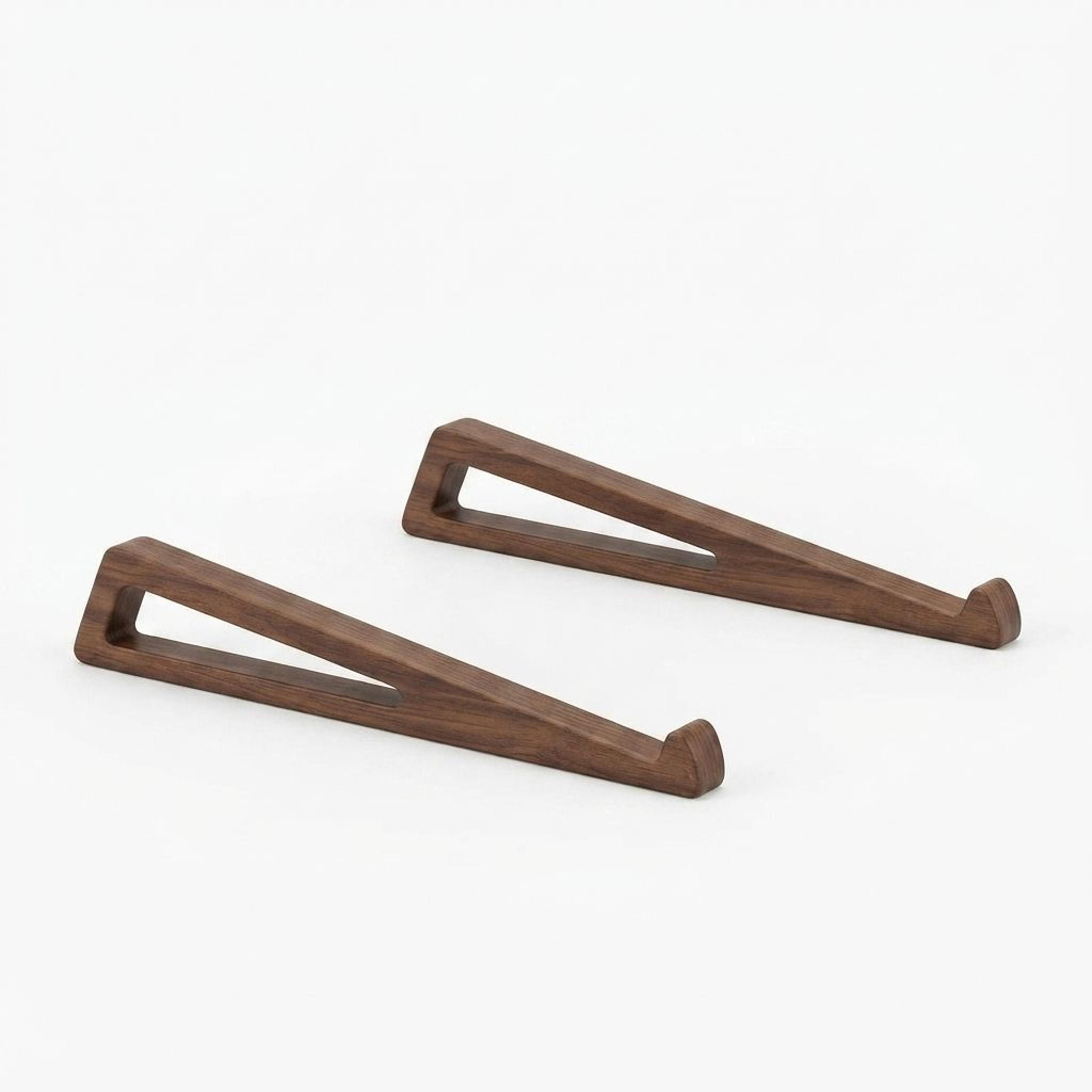 ergonomic foldable wooden laptop stand with cooling ventilation design