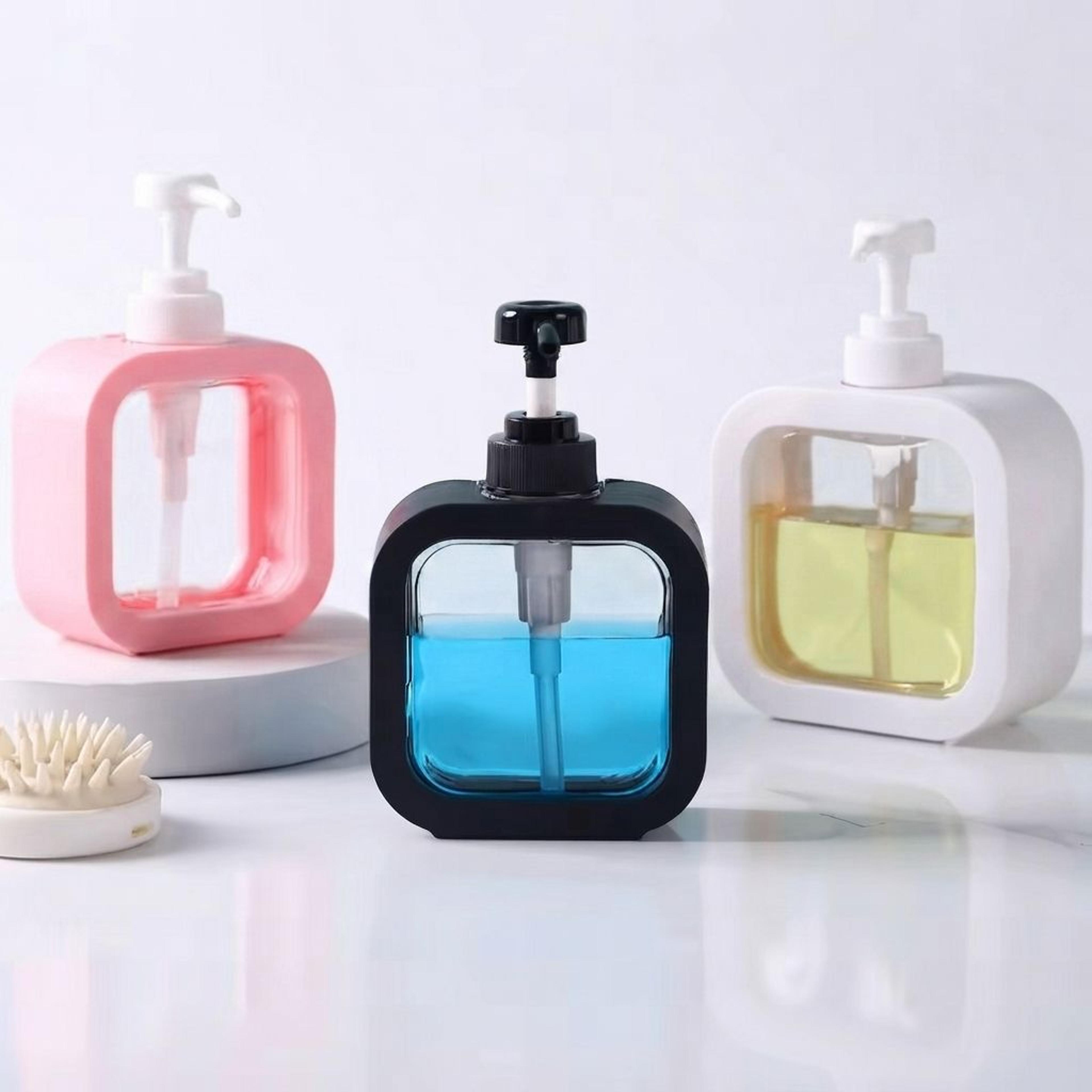 refillable soap dispenser bottle for bathroom kitchen shower and travel use