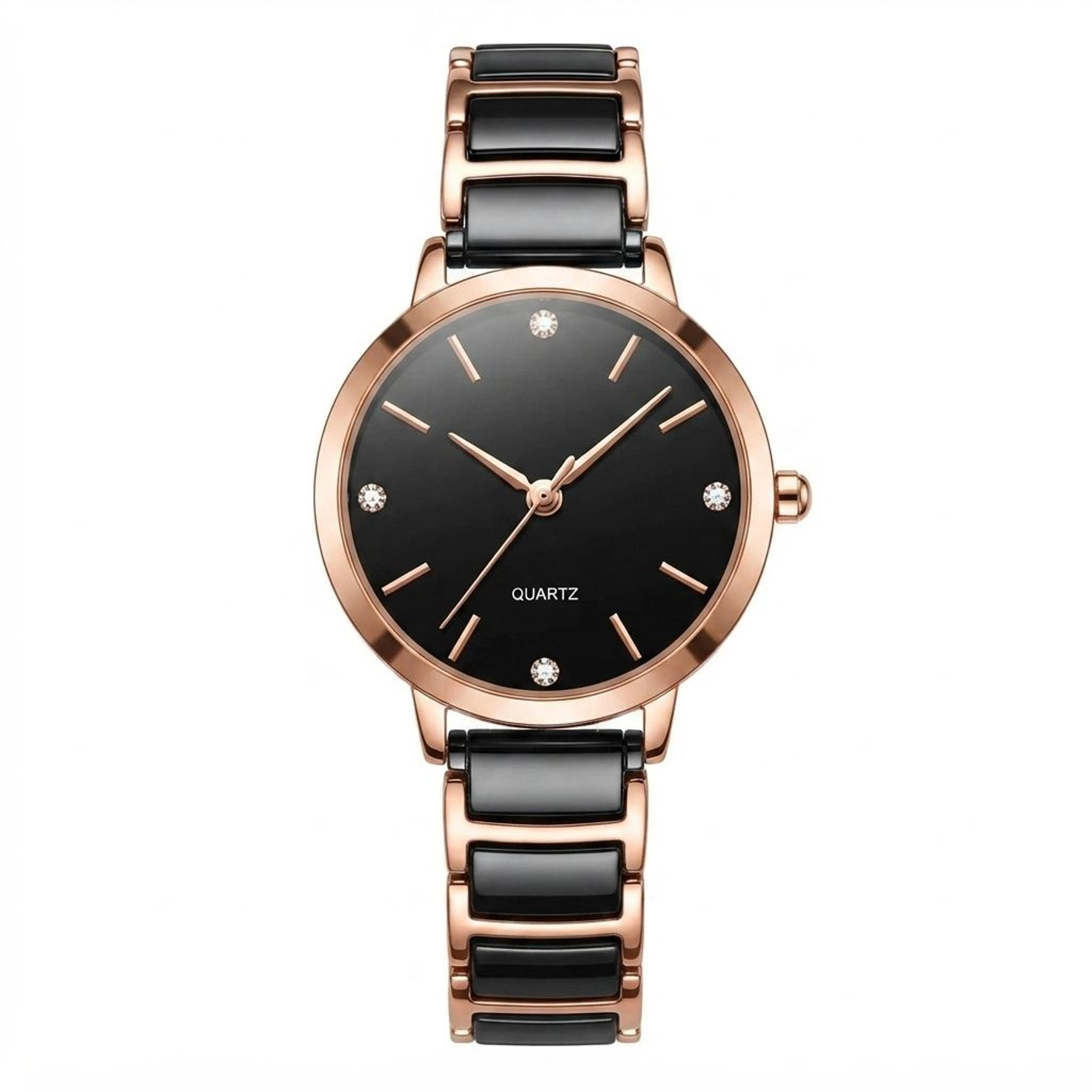 luxury womens ceramic quartz watch with japanese movement