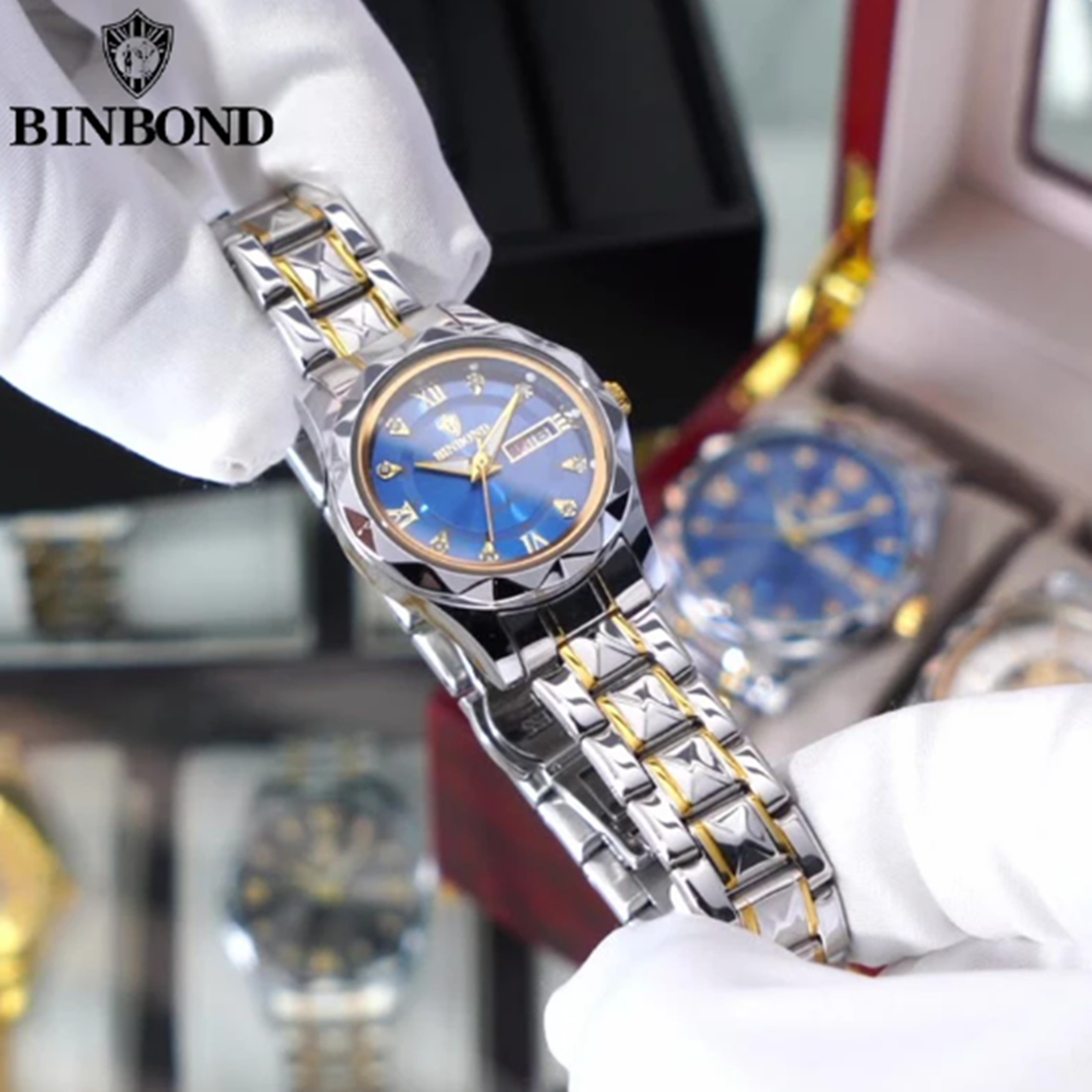 Product Name Luxury Womens Quartz Watch With Week Date Display Waterproof Business Wristwatch 1