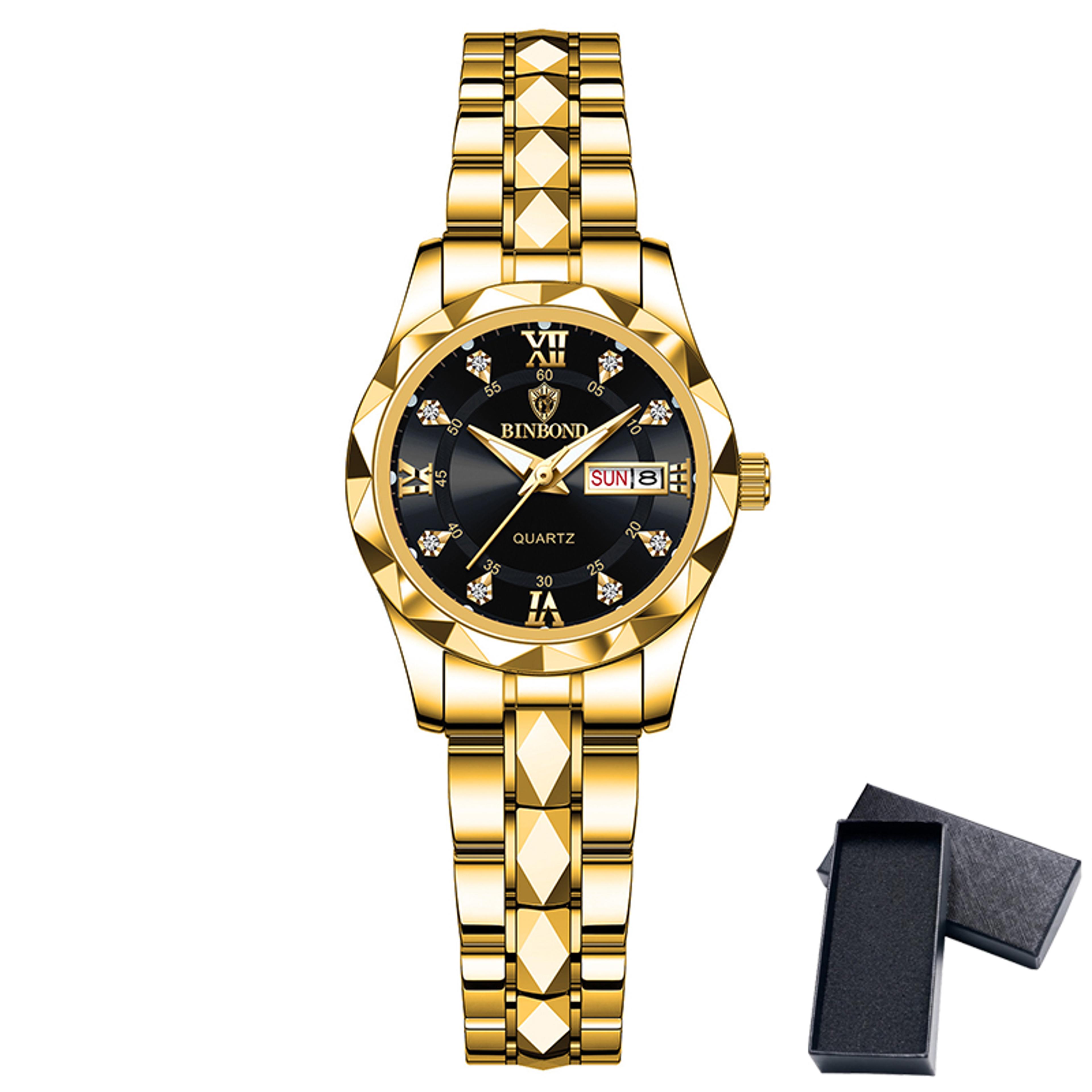 Product Name Luxury Womens Quartz Watch With Week Date Display Waterproof Business Wristwatch 9