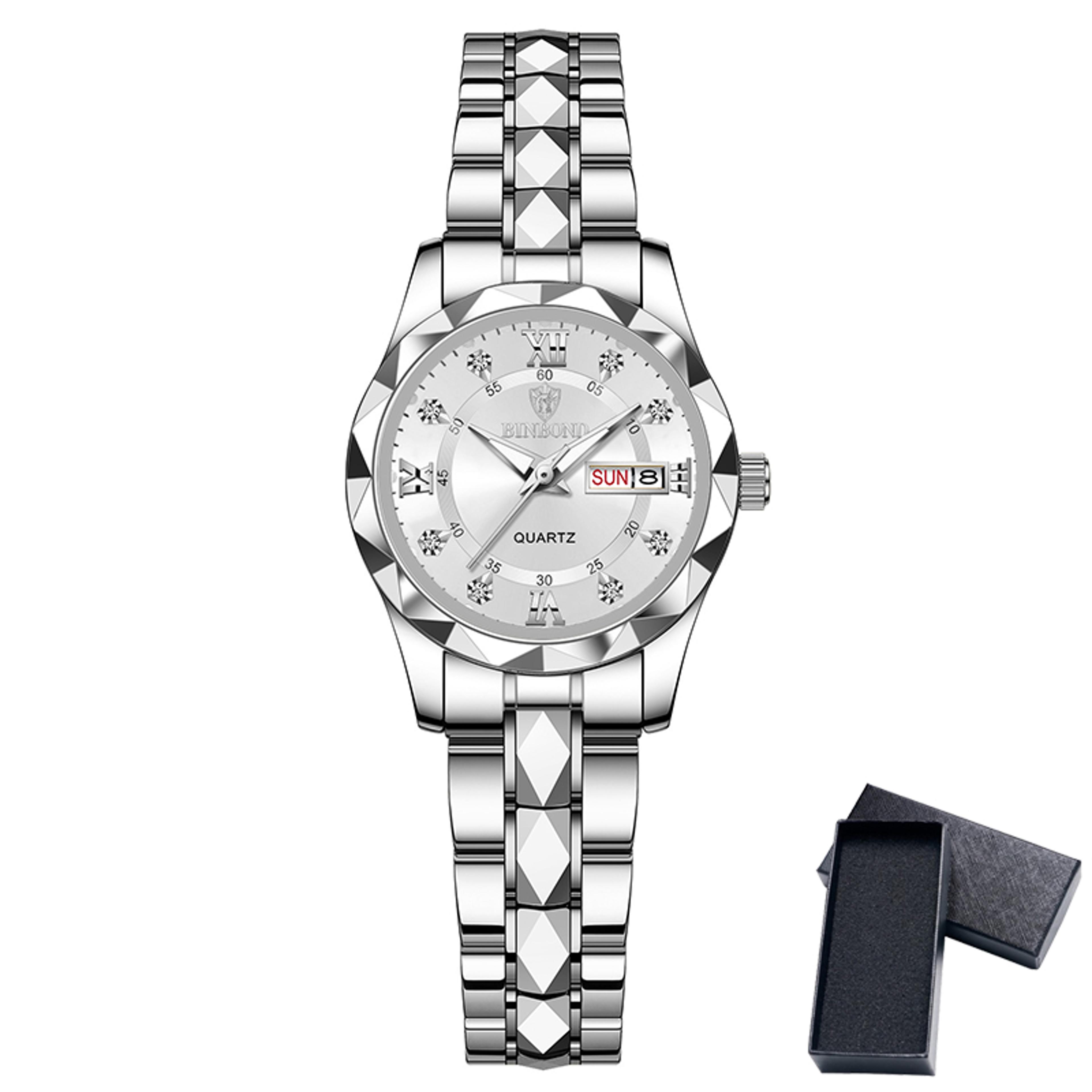 Product Name Luxury Womens Quartz Watch With Week Date Display Waterproof Business Wristwatch 11