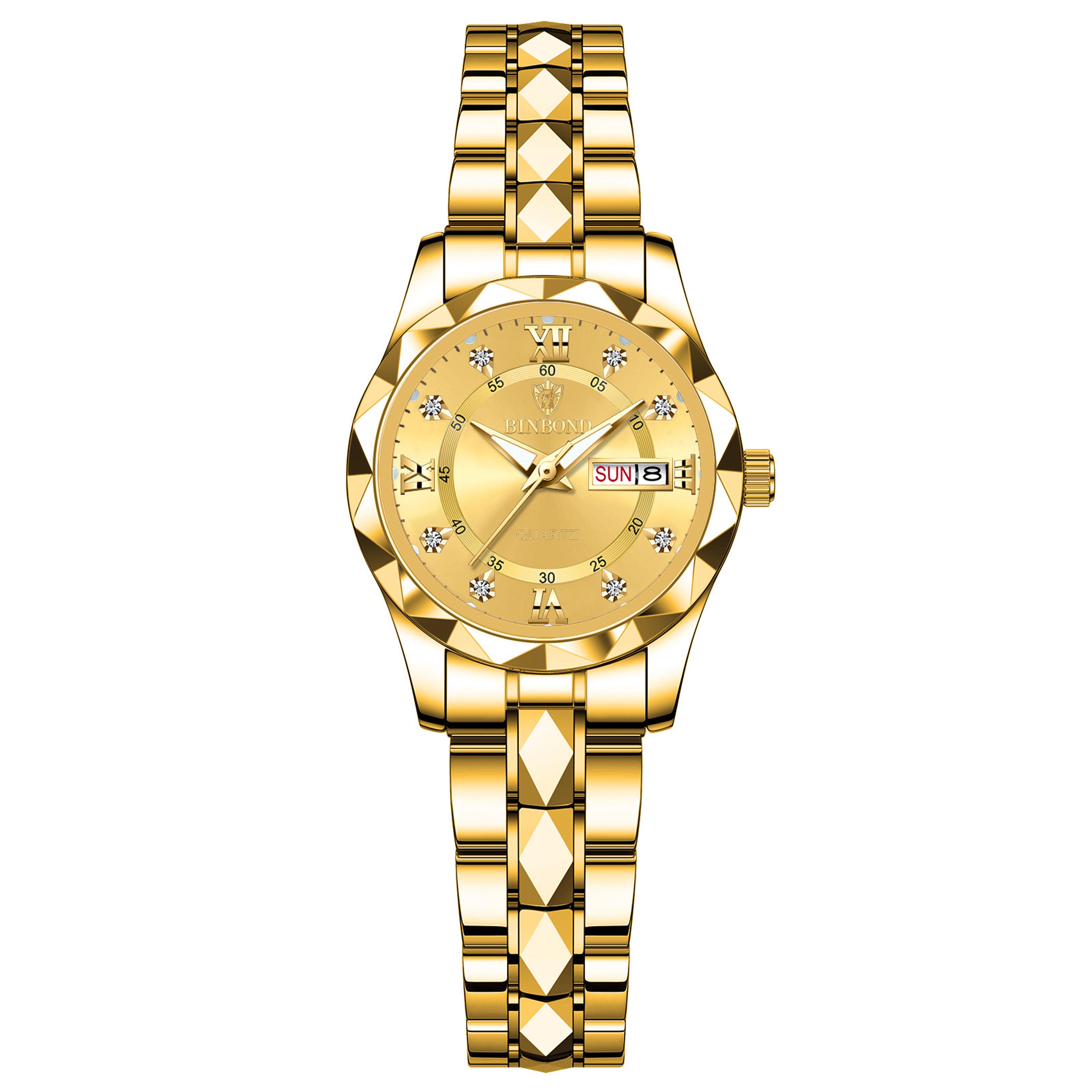 Product Name Luxury Womens Quartz Watch With Week Date Display Waterproof Business Wristwatch 15