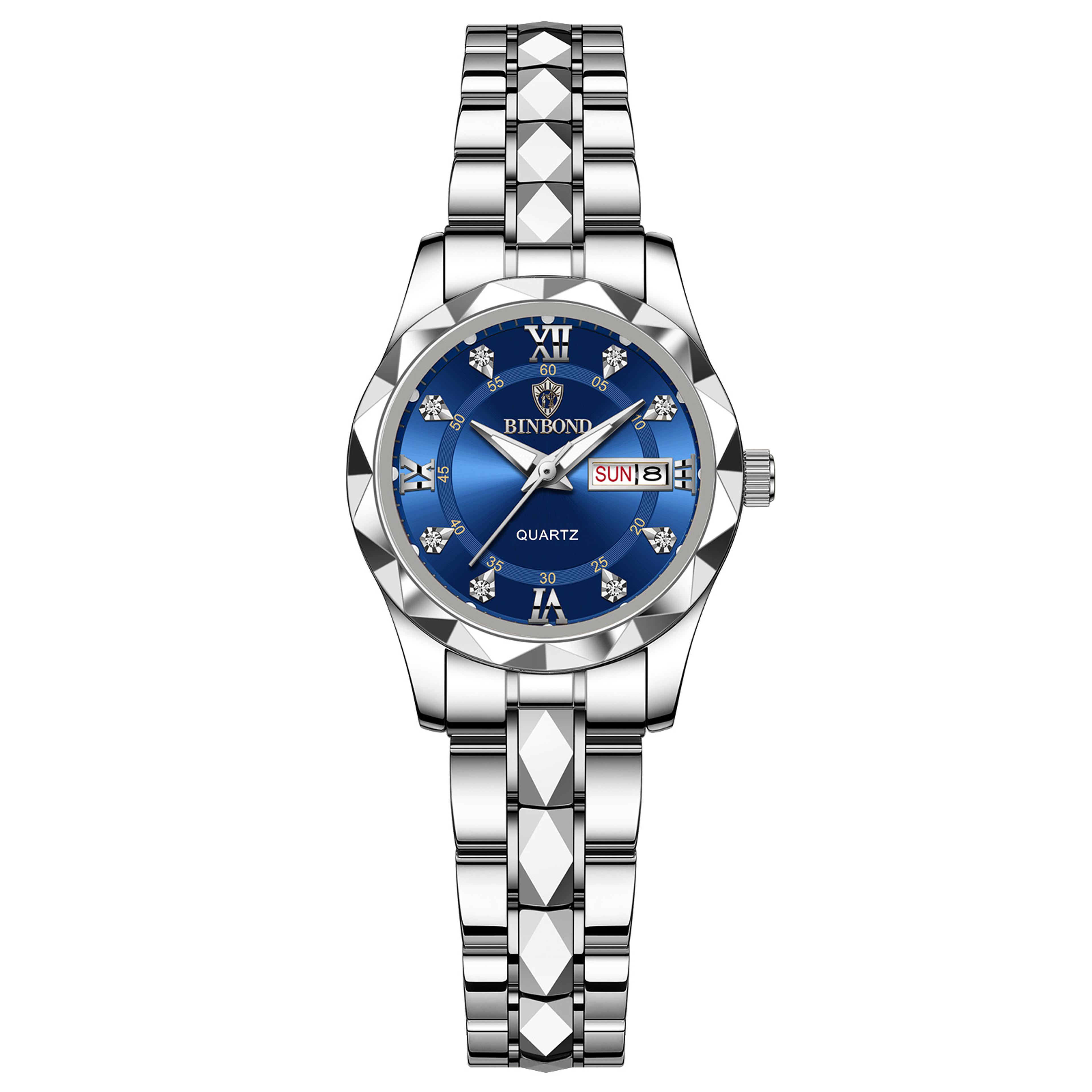 Product Name Luxury Womens Quartz Watch With Week Date Display Waterproof Business Wristwatch 17