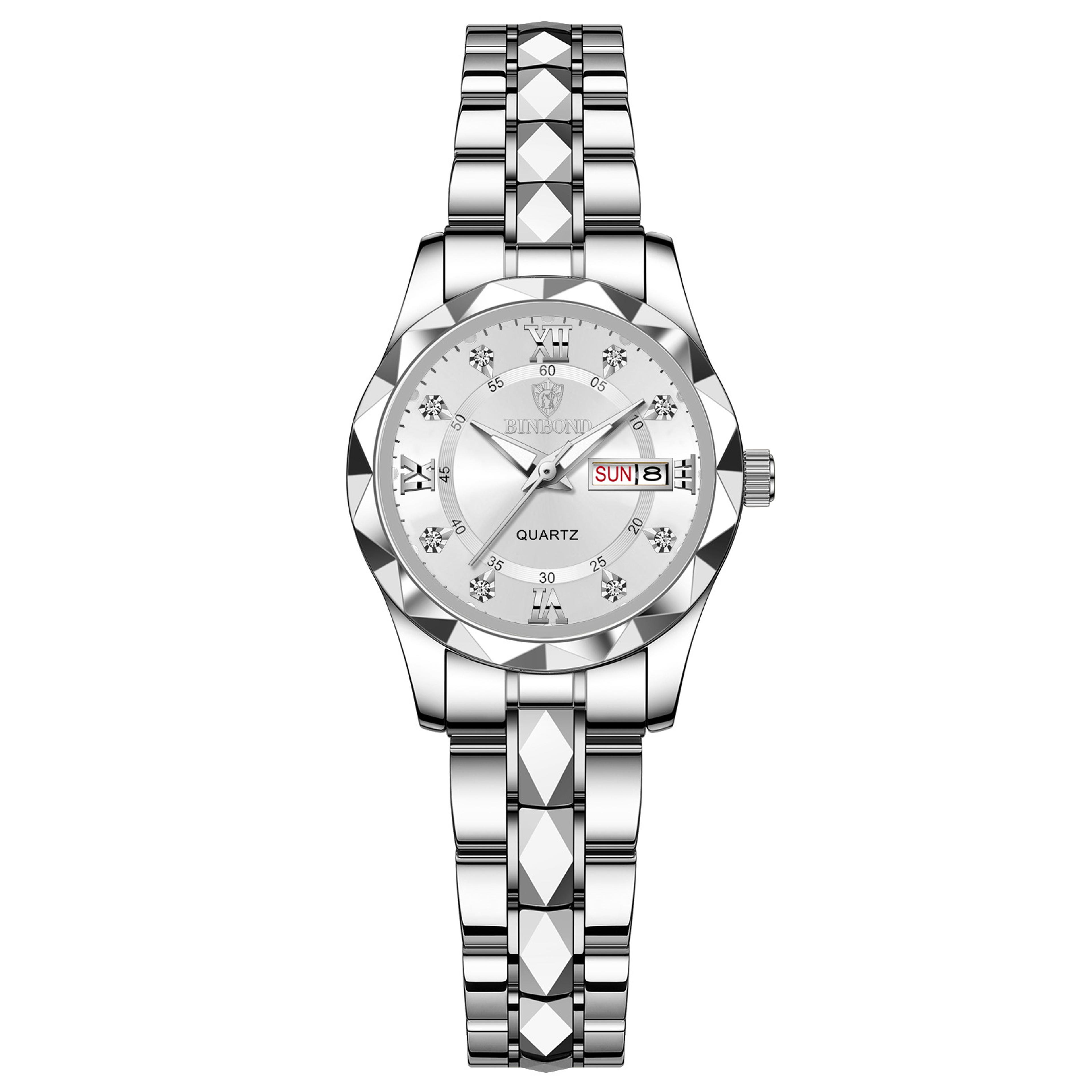 Product Name Luxury Womens Quartz Watch With Week Date Display Waterproof Business Wristwatch 18