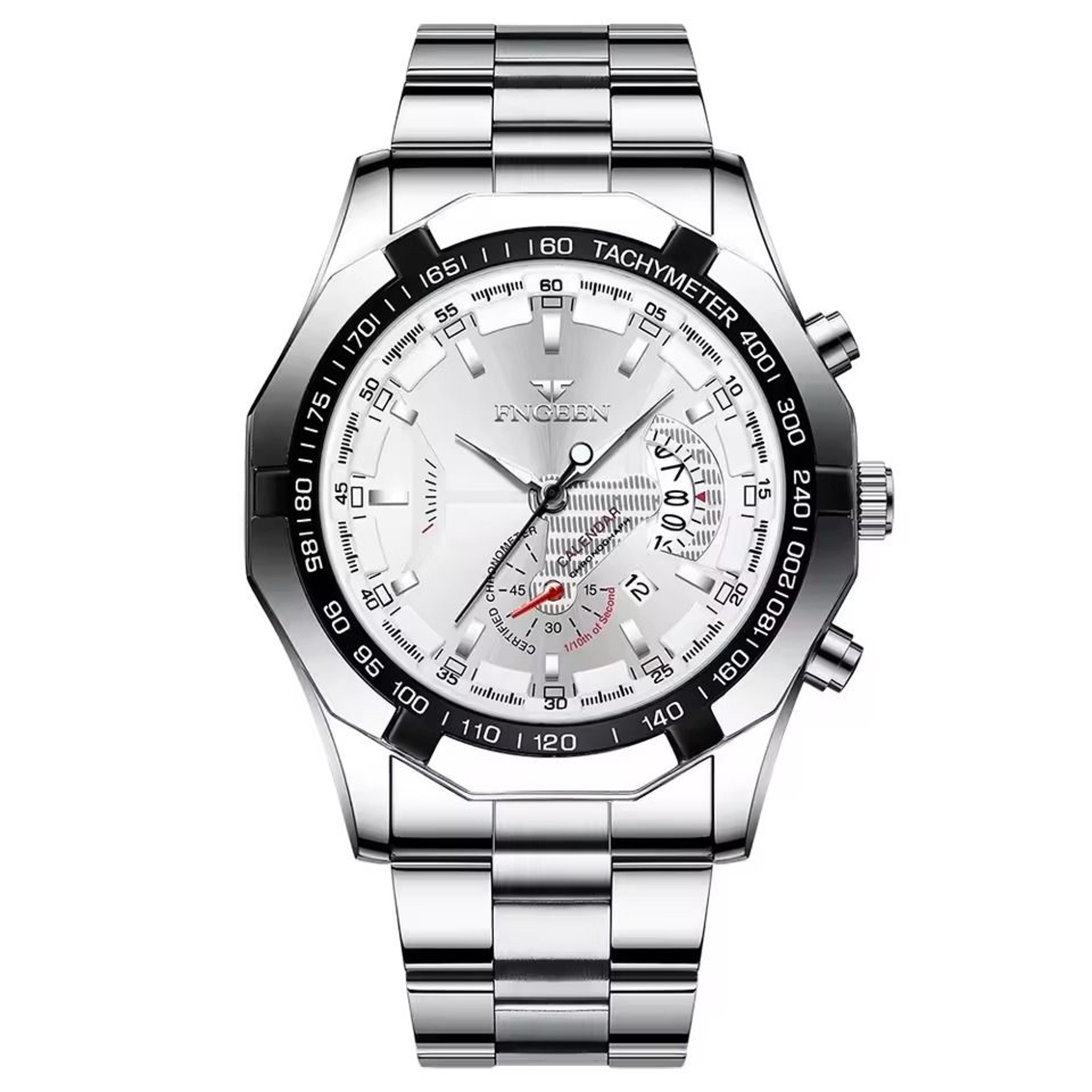 luxury military style stainless steel quartz sports watch for men waterproof casual wristwatch