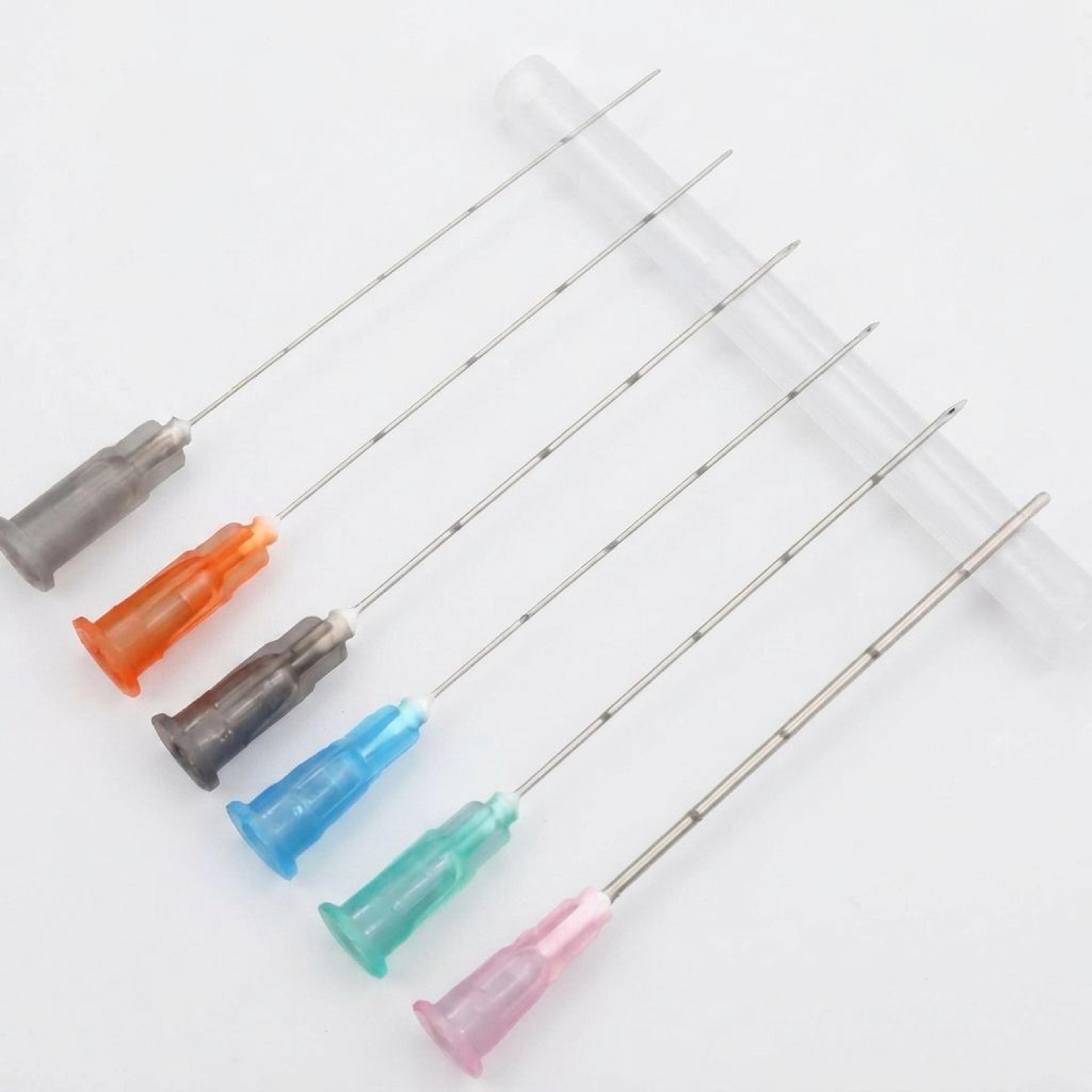 disposable blunt tip cannula needles for tattoo piercing and precision applications