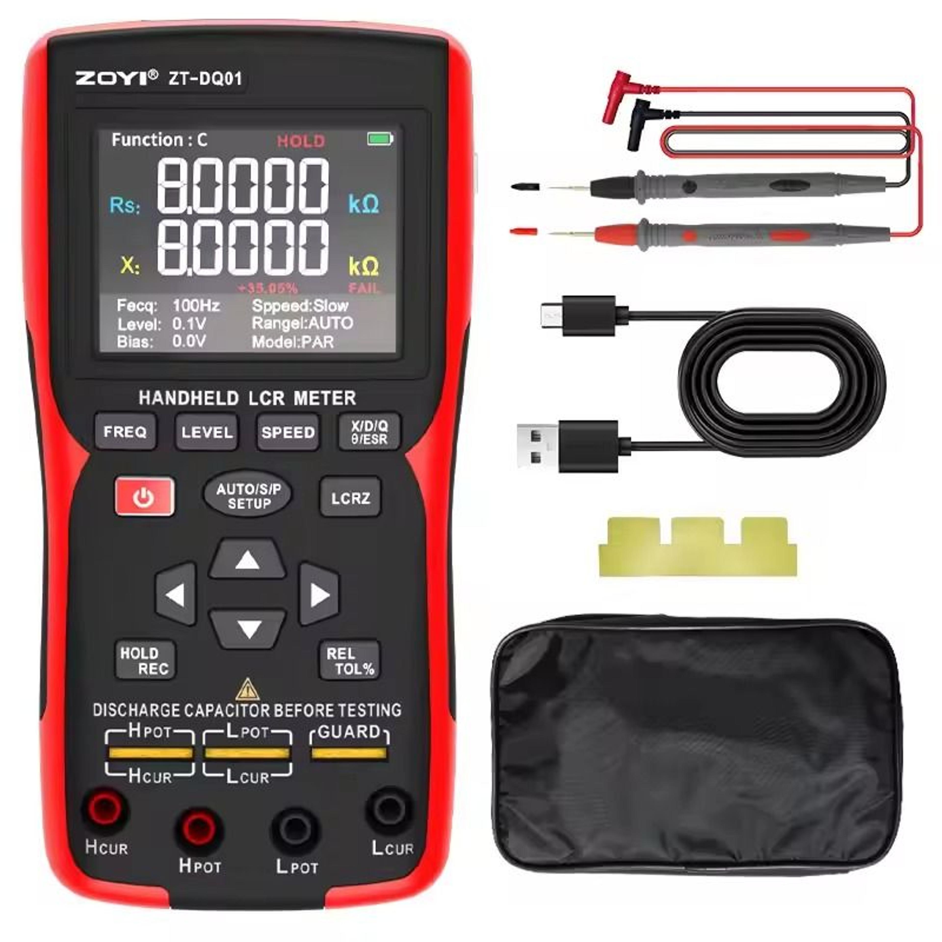 high precision digital lcr meter count component tester