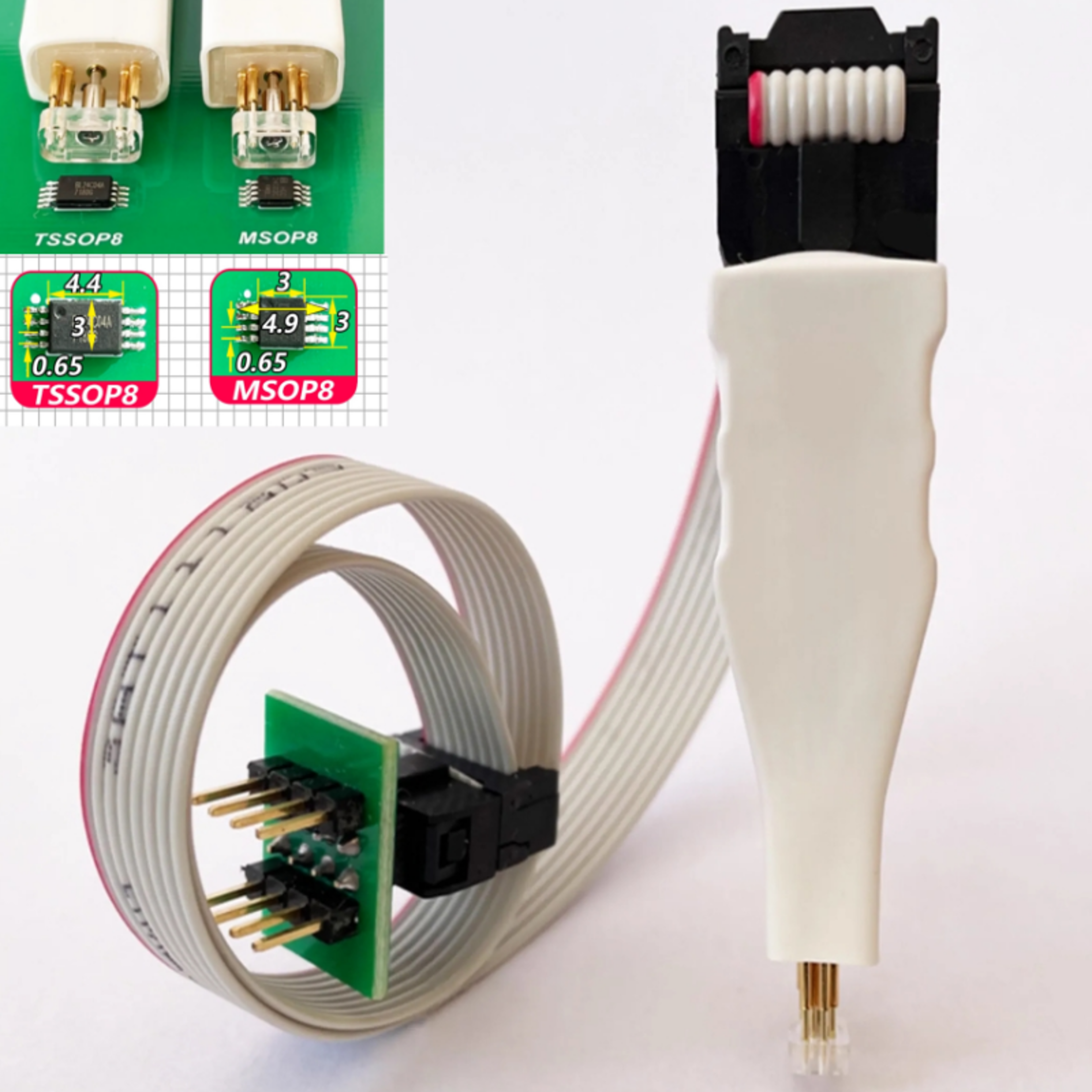 Programming Probe PCB Chip Test Fixture Cable 2
