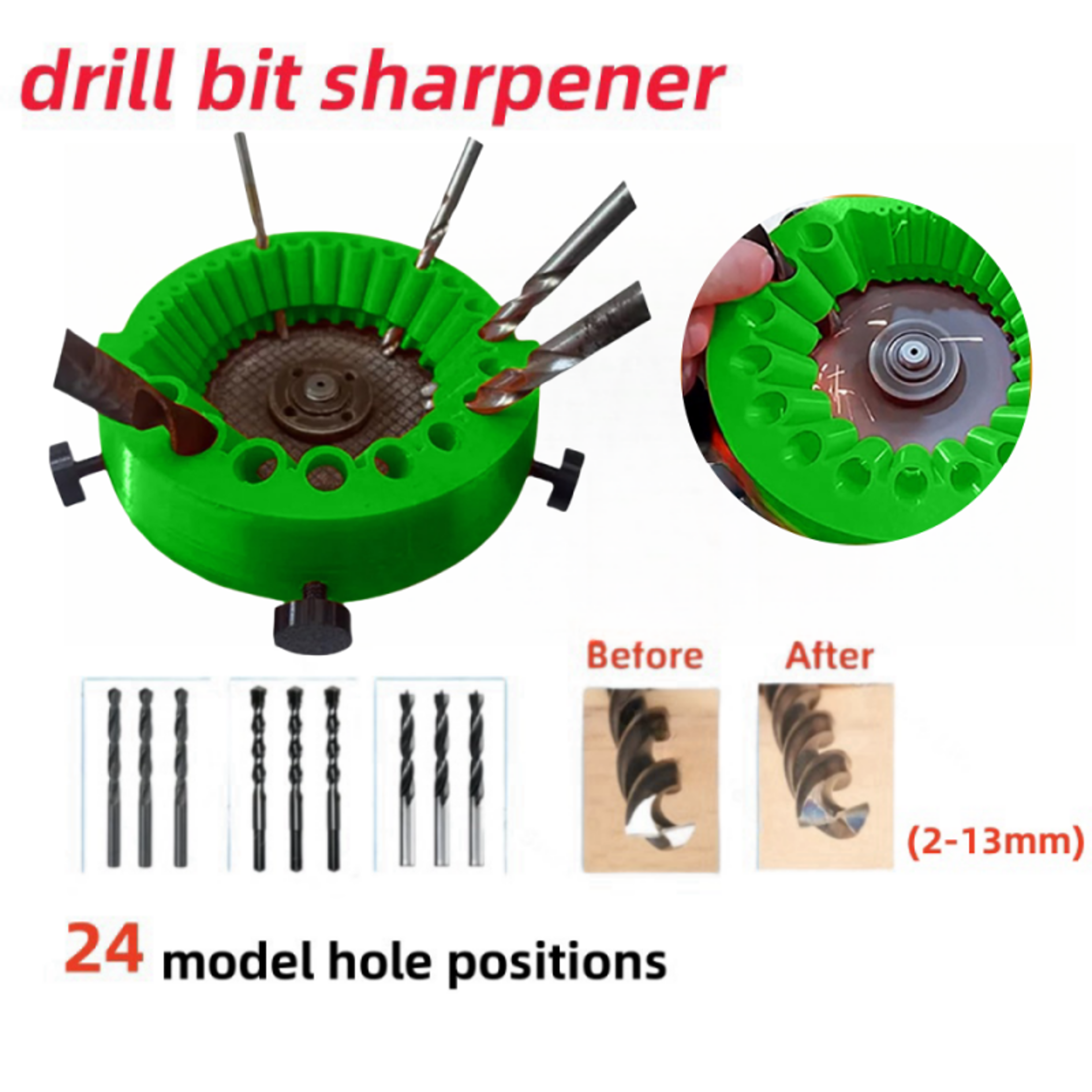 Degree Drill Bit Sharpener Angle Grinder Attachment For Bits 7
