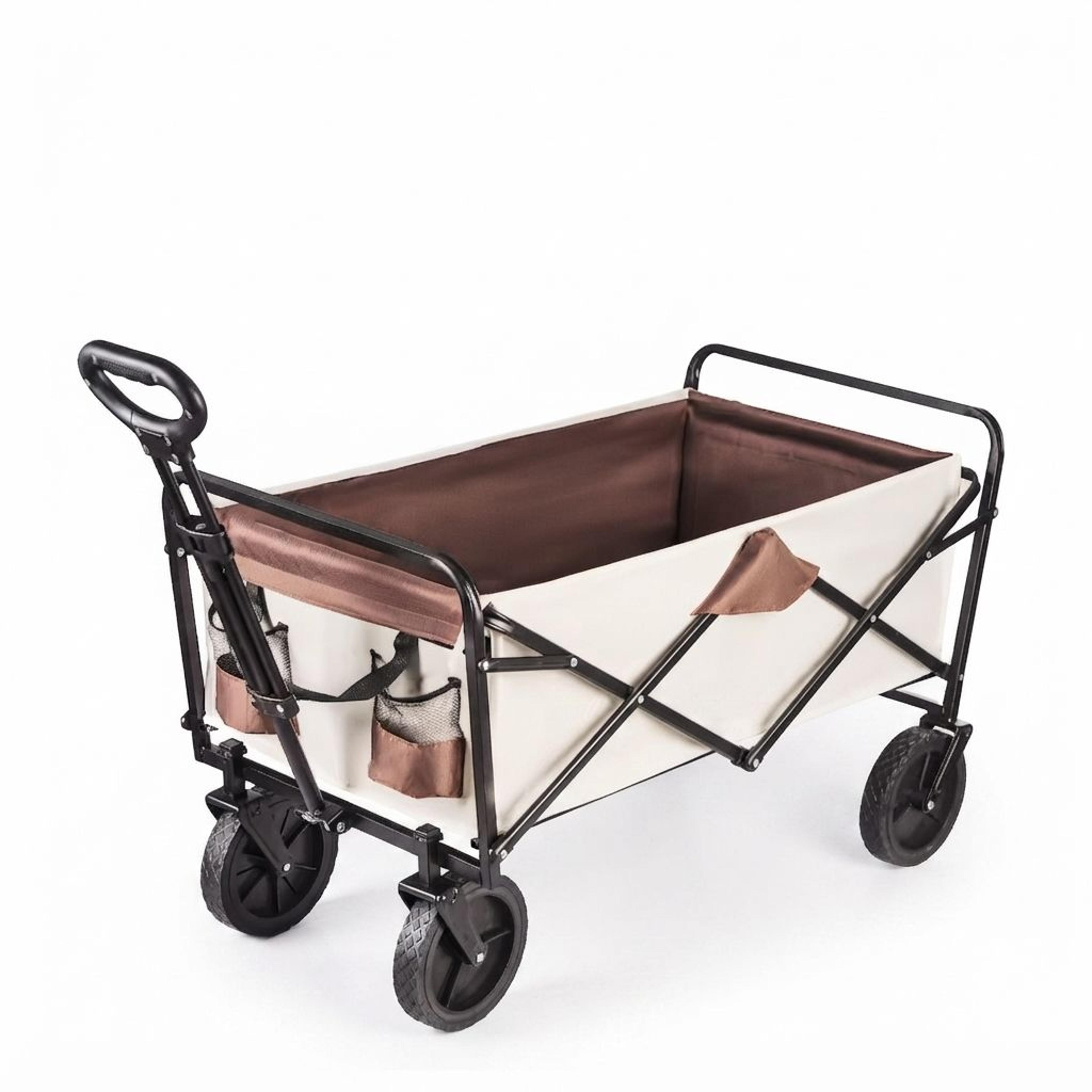 heavy duty folding wagon cart large capacity collapsible outdoor utility wagon