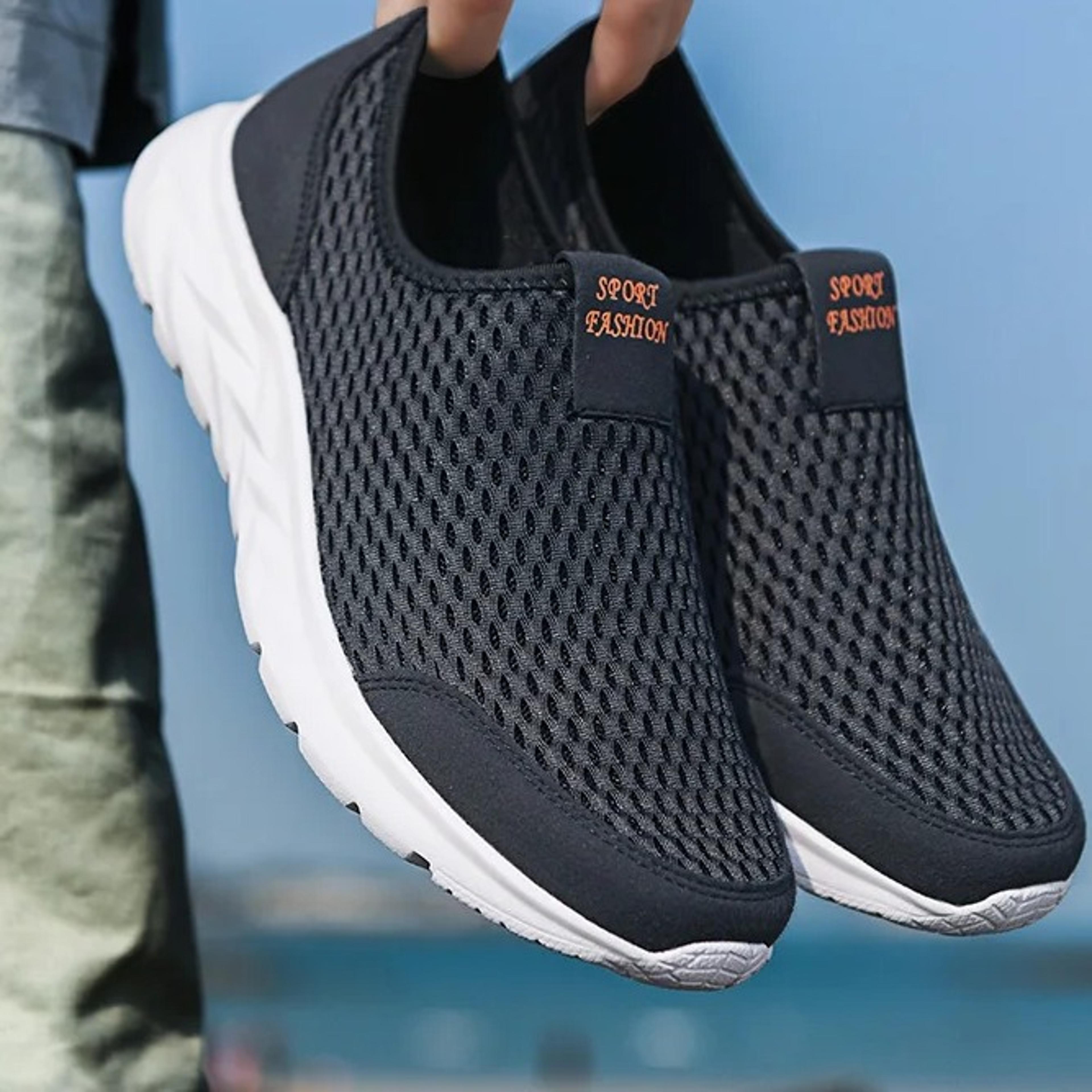 mens breathable mesh sneakers lightweight non slip walking shoes