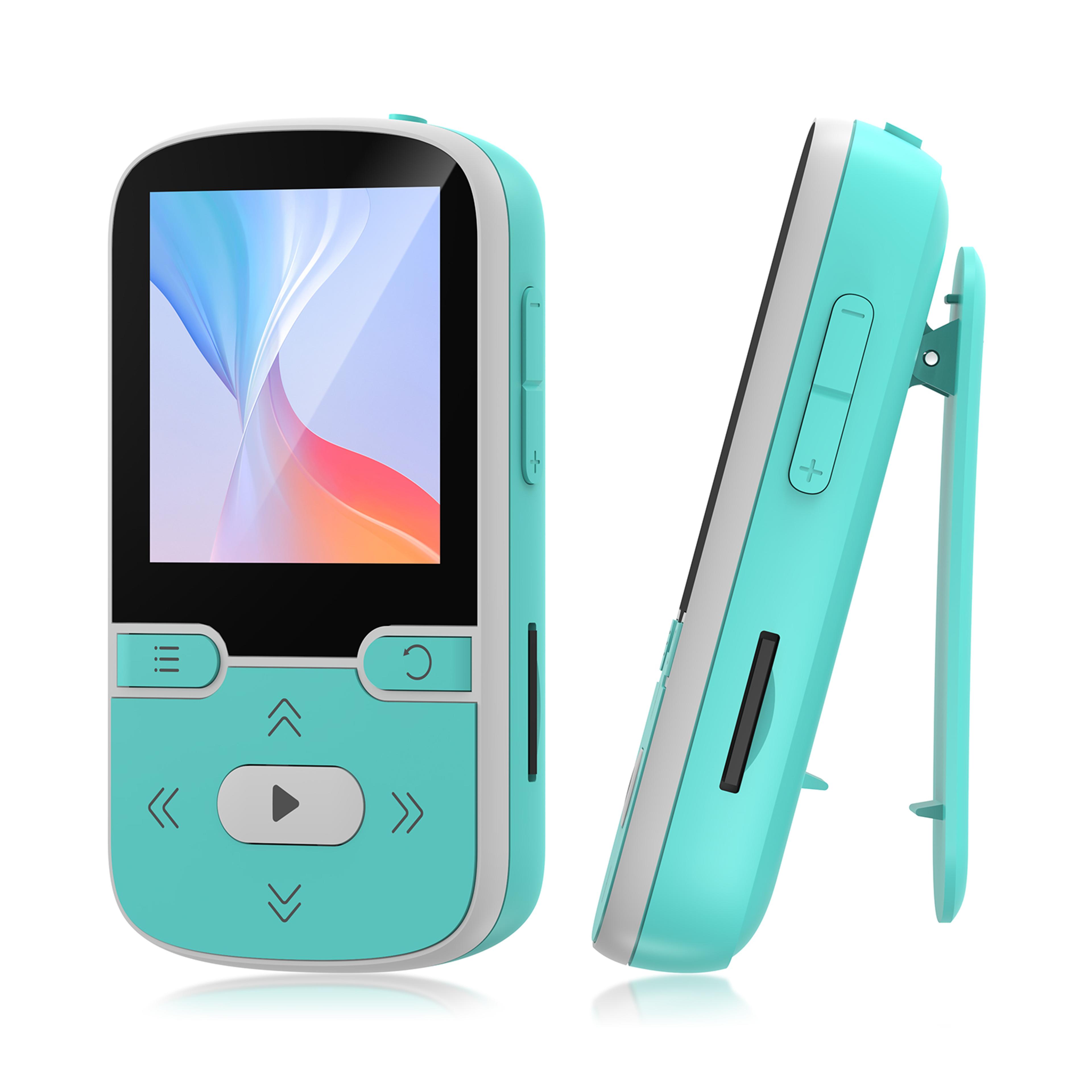 bluetooth player with clip fm radio pedometer and supports