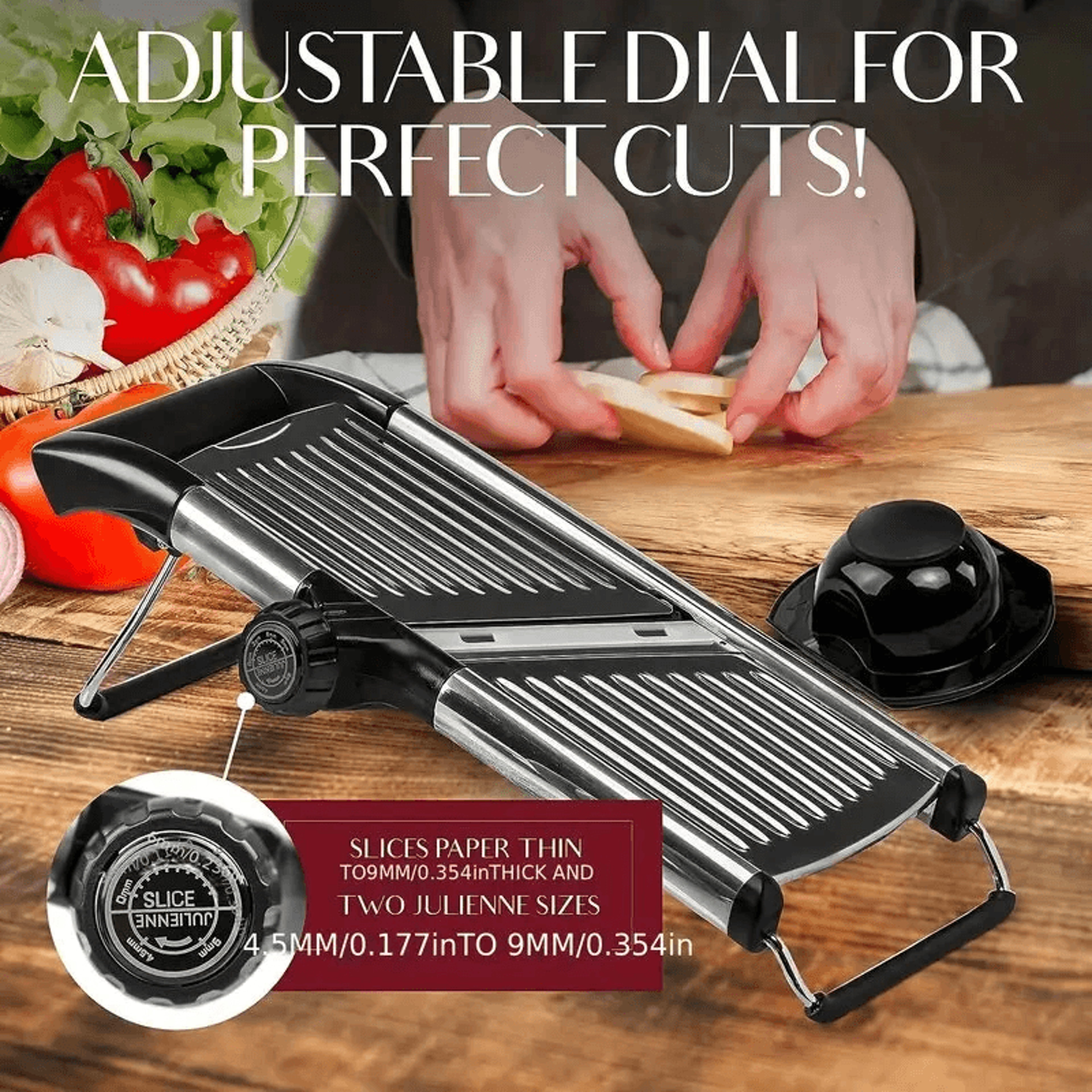 Adjustable Mandoline Vegetable Slicer Stainless Steel Food Cutter And Grater 8