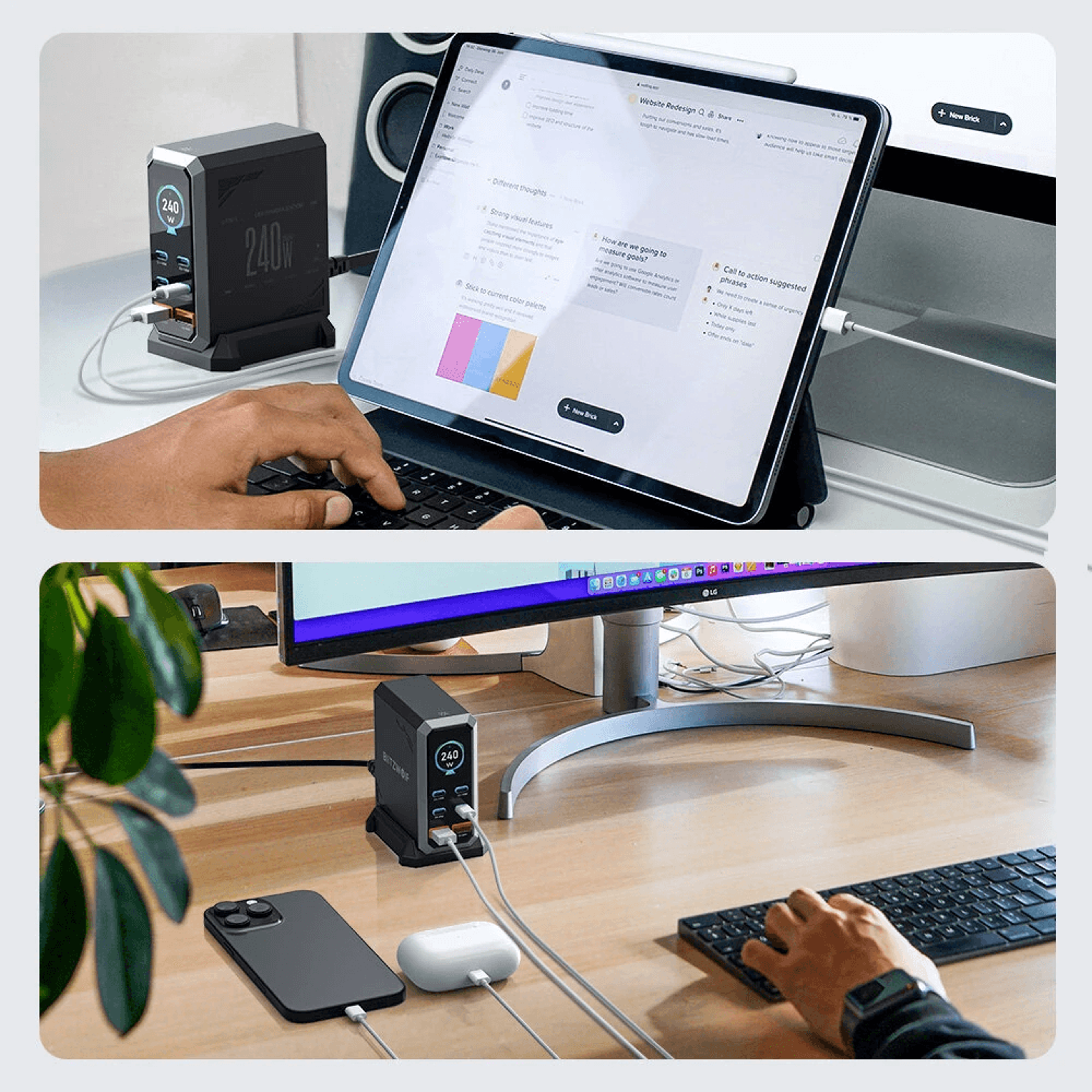Charger Port USB C Fast Charging Station With Digital Display 4