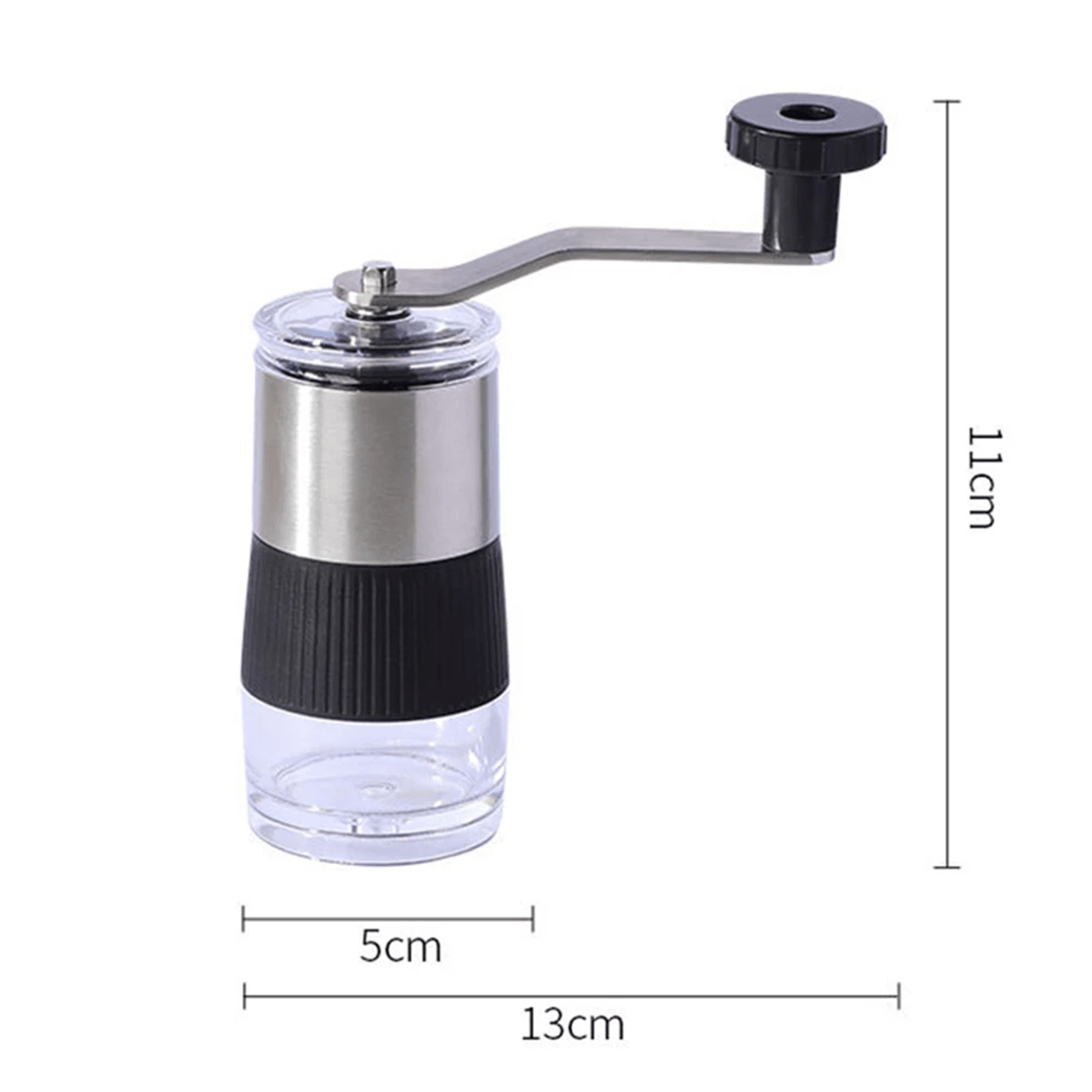 Portable Manual Coffee Grinder With Adjustable Ceramic Burr And Stainless Steel Hand Crank 3