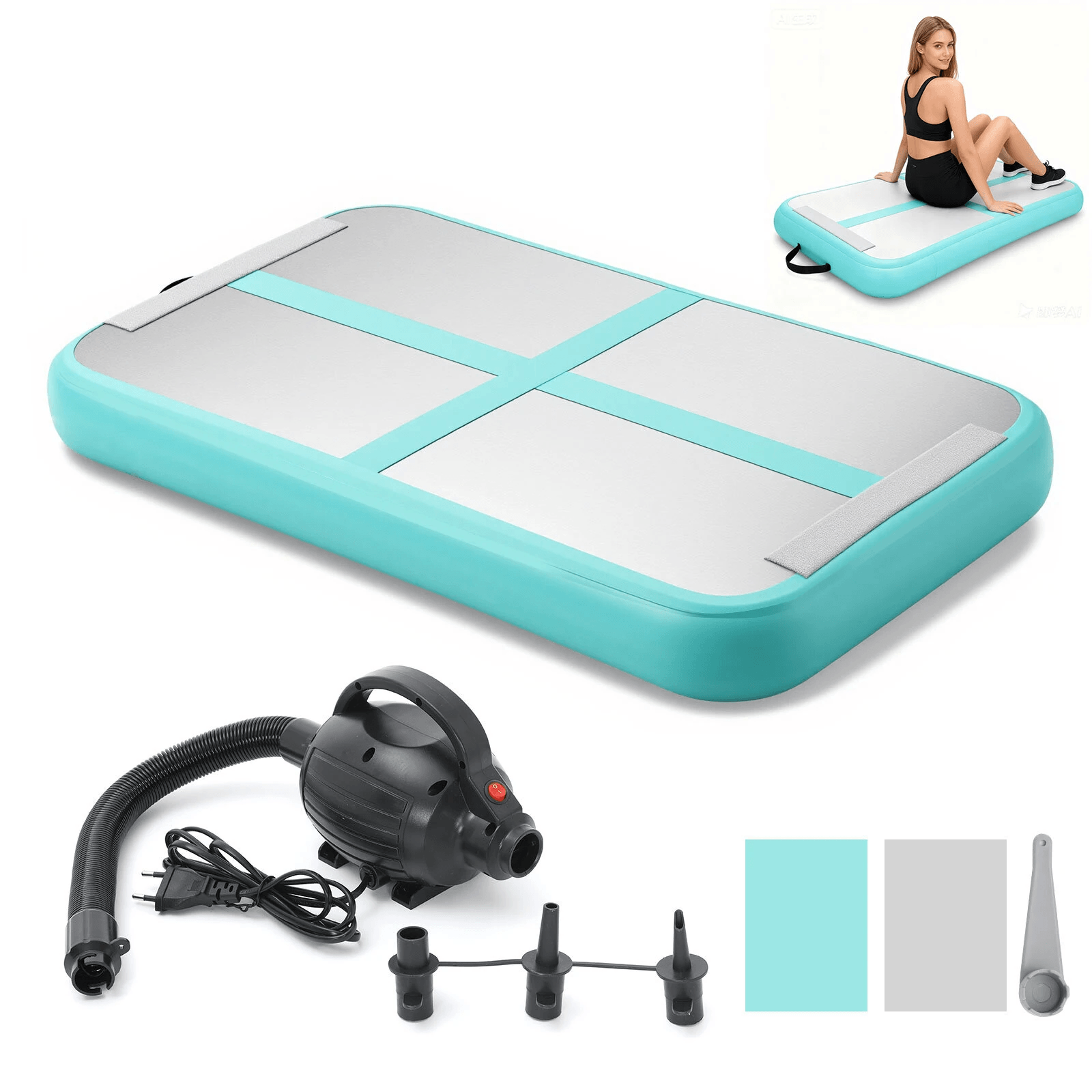 airblock inflatable gymnastics mat for tumbling and home training