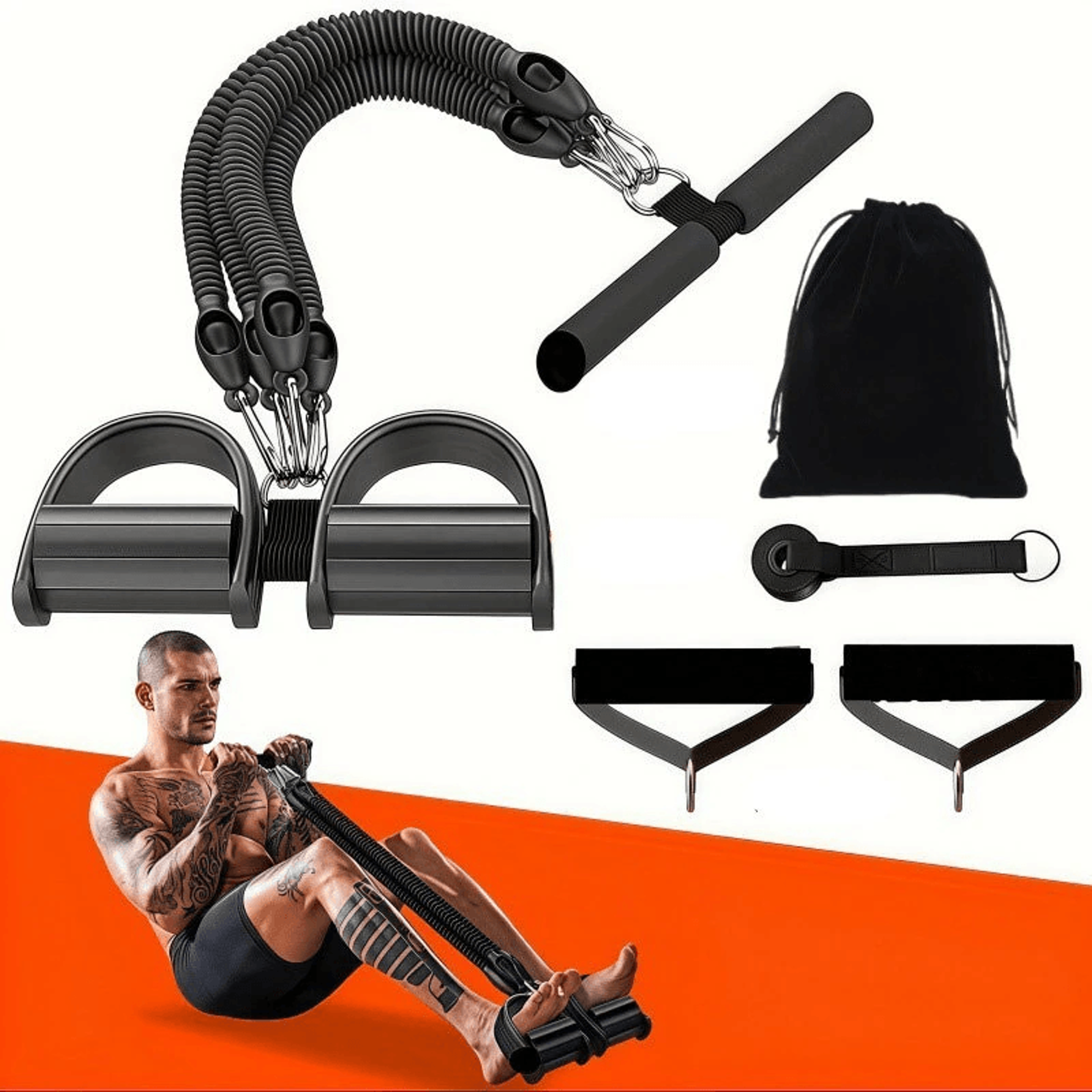 Multifunction Resistance Band Pedal Trainer For Full Body Home Workouts 6