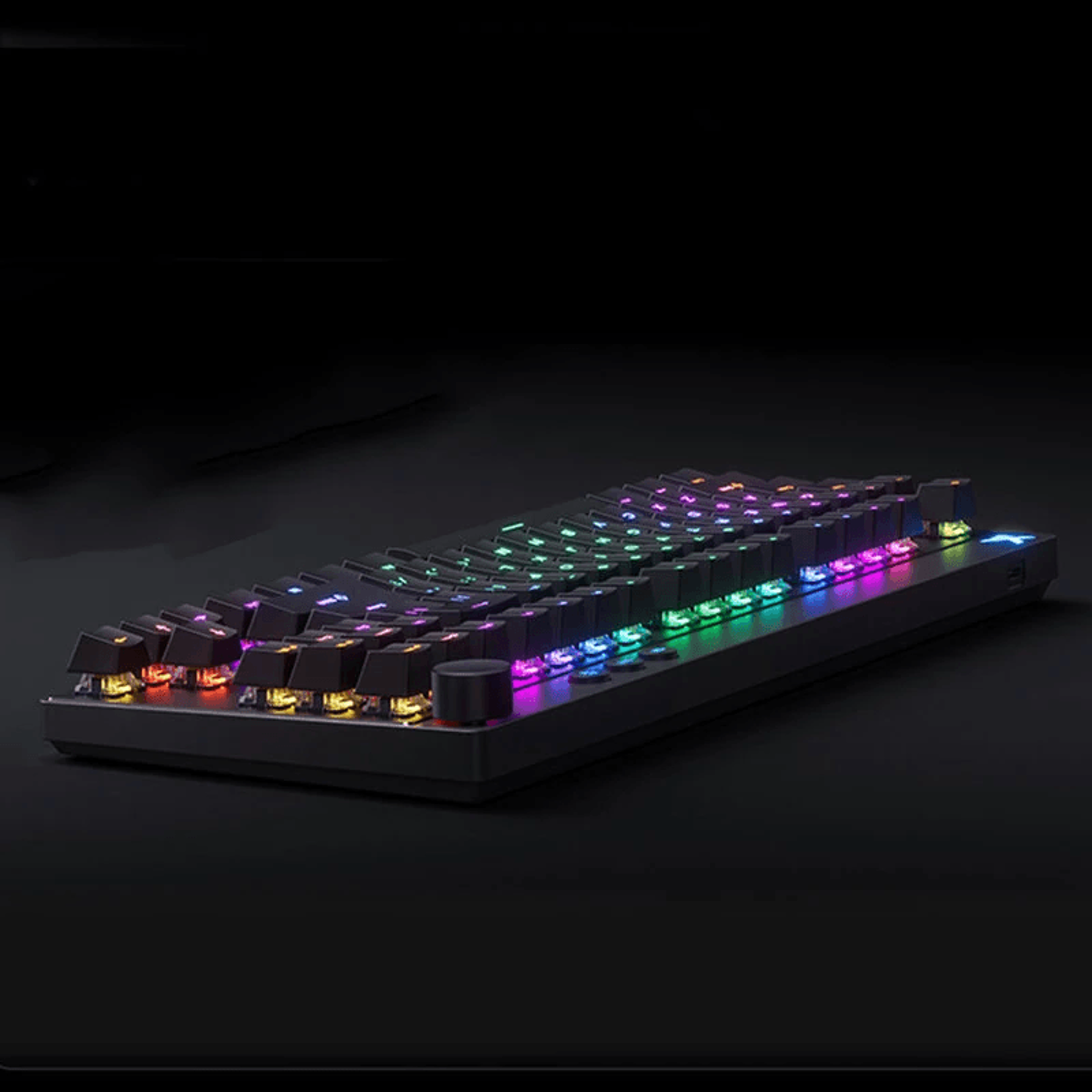 Rapid Trigger Hall Effect Gaming Keyboard With Apollo Magnetic Switches ARGB Lighting And Volume Kn 1